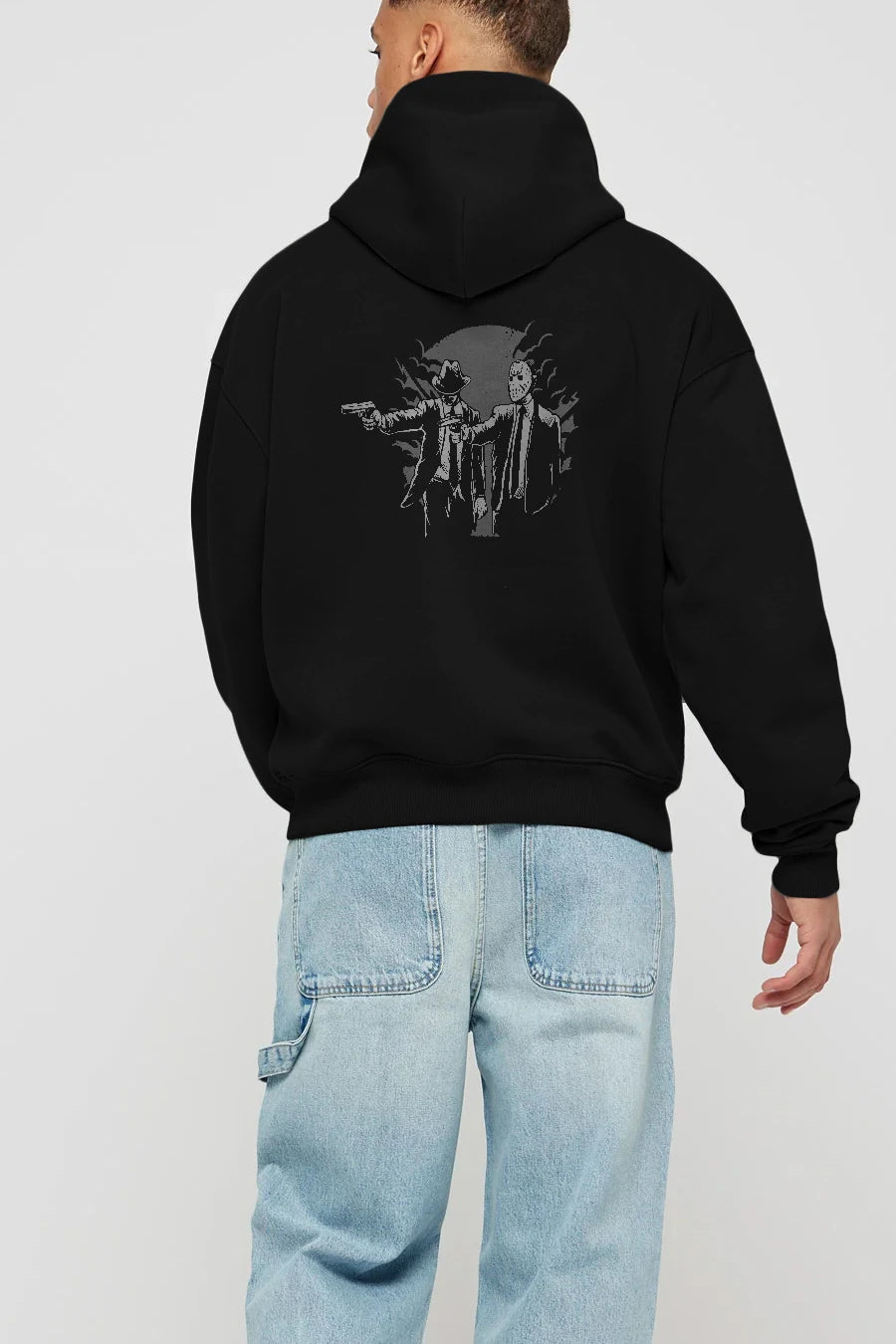Pulp Killer Arka Baskılı Hoodie Oversize Kapüşonlu Sweatshirt Erkek Kadın Unisex