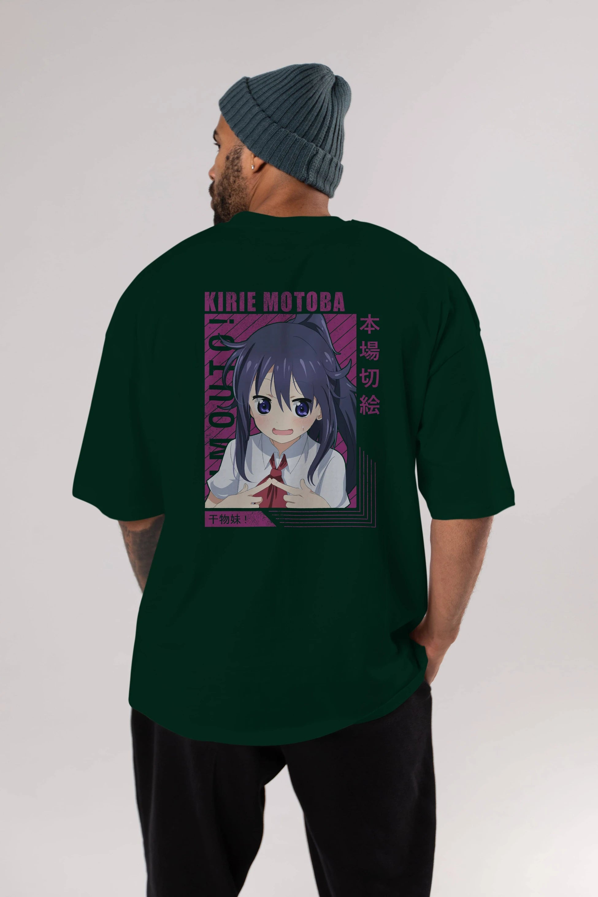 Kirie Motoba 4 Anime Arka Baskılı Oversize t-shirt Erkek Kadın Unisex