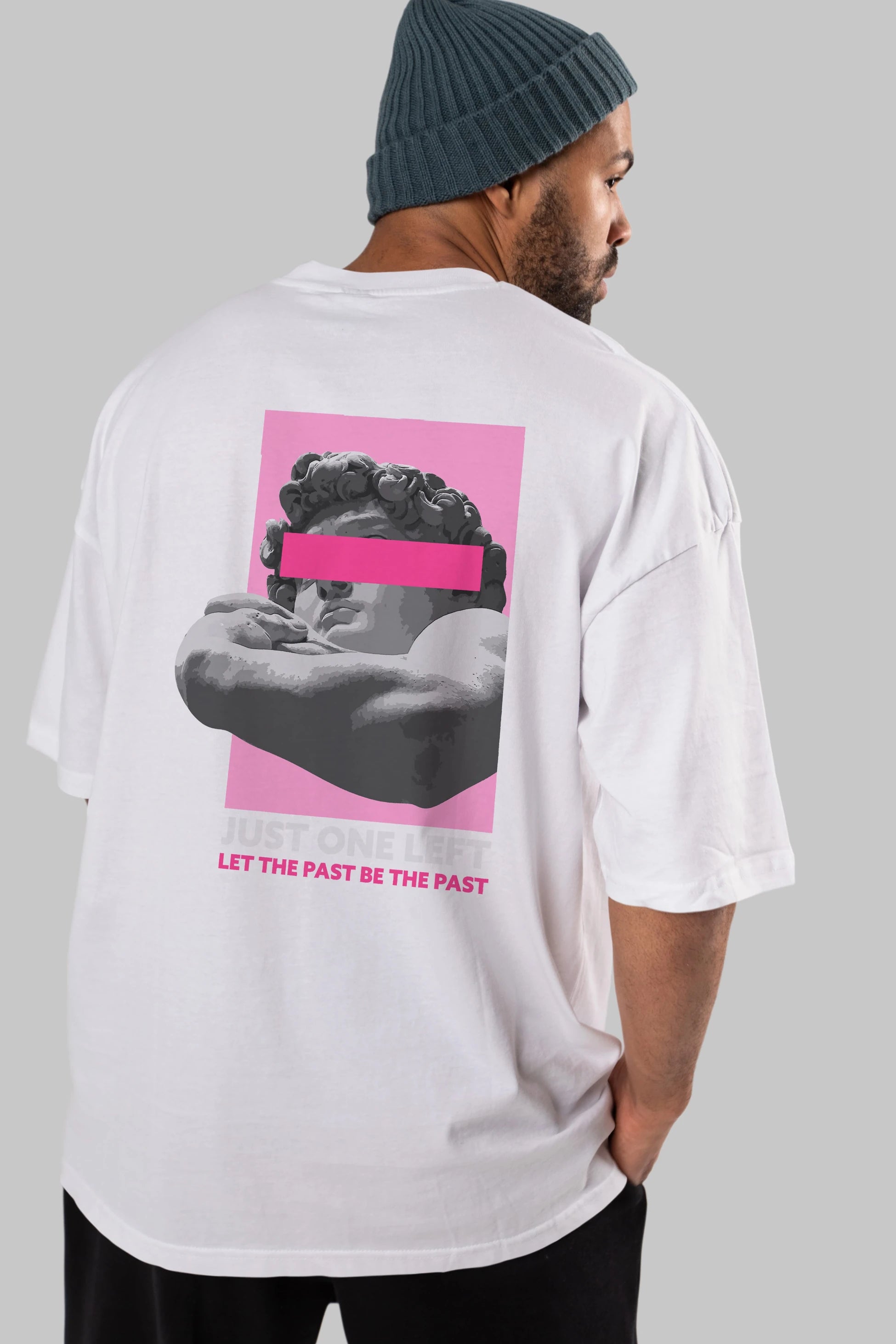 Just One Left Arka Baskılı Oversize t-shirt Erkek Kadın Unisex