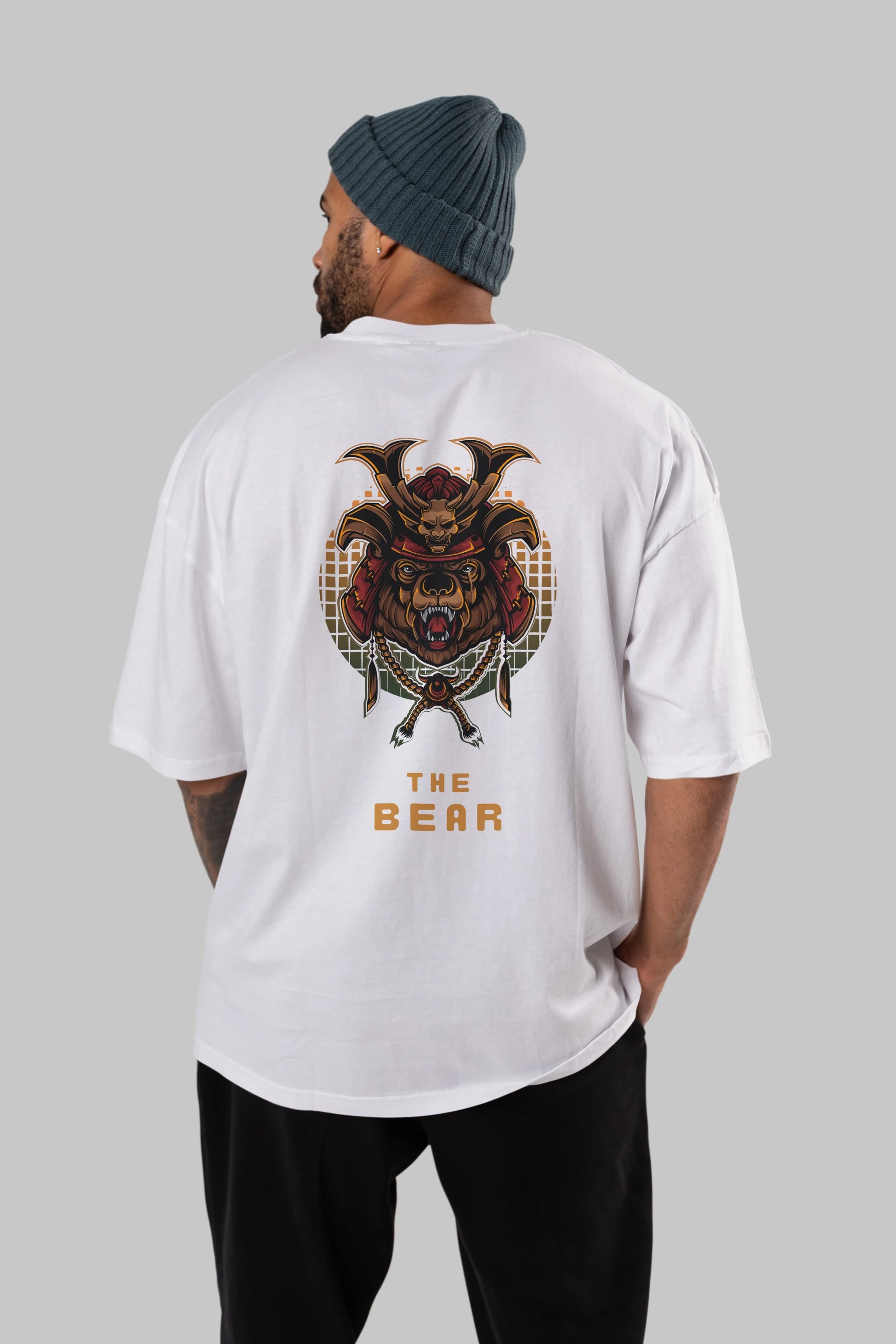 The Bear 2 Arka Baskılı Oversize t-shirt Erkek Kadın Unisex