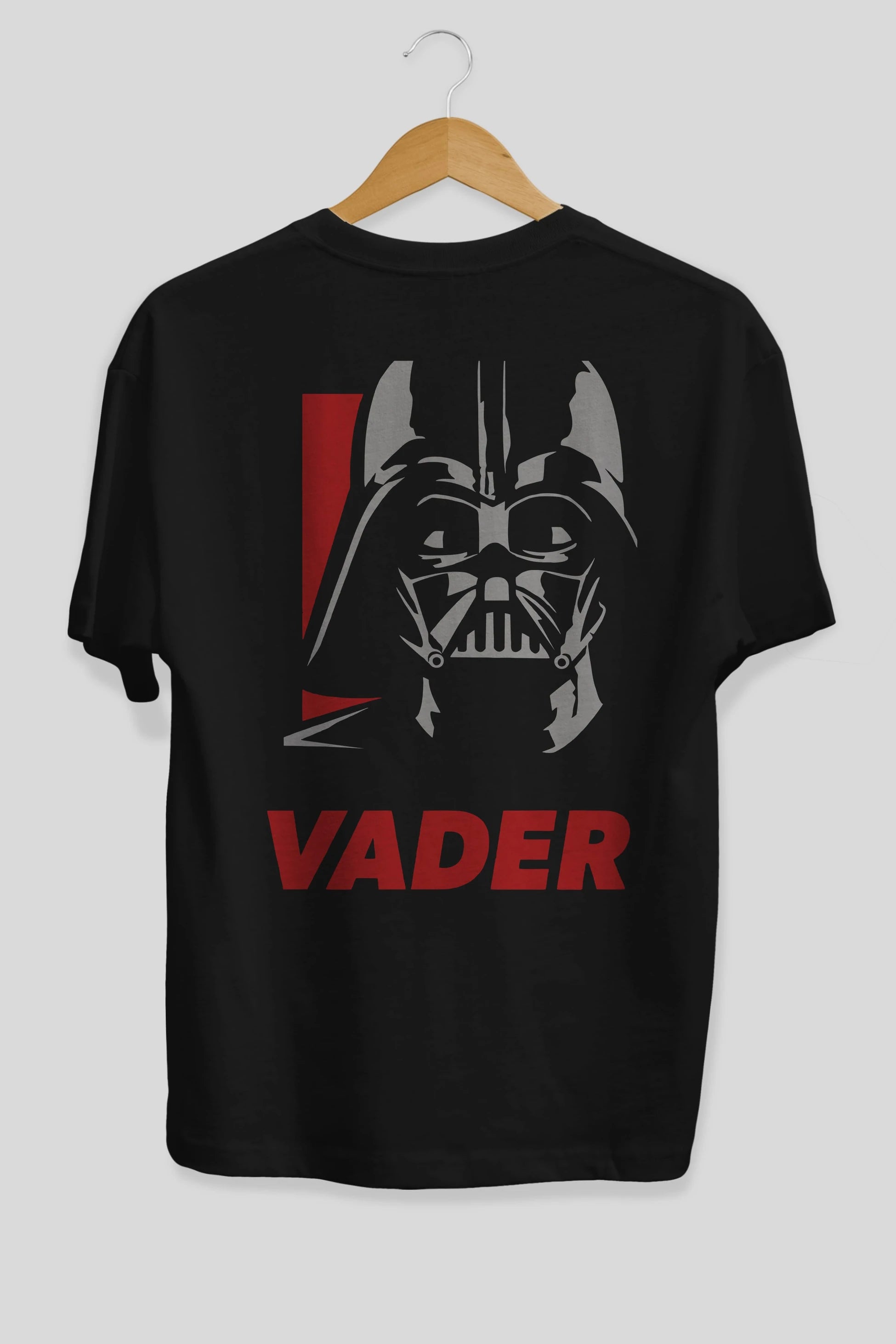 Darth Vader Arka Baskılı Oversize t-shirt Erkek Kadın Unisex %100 Pamuk Bisiklet Yaka tişort