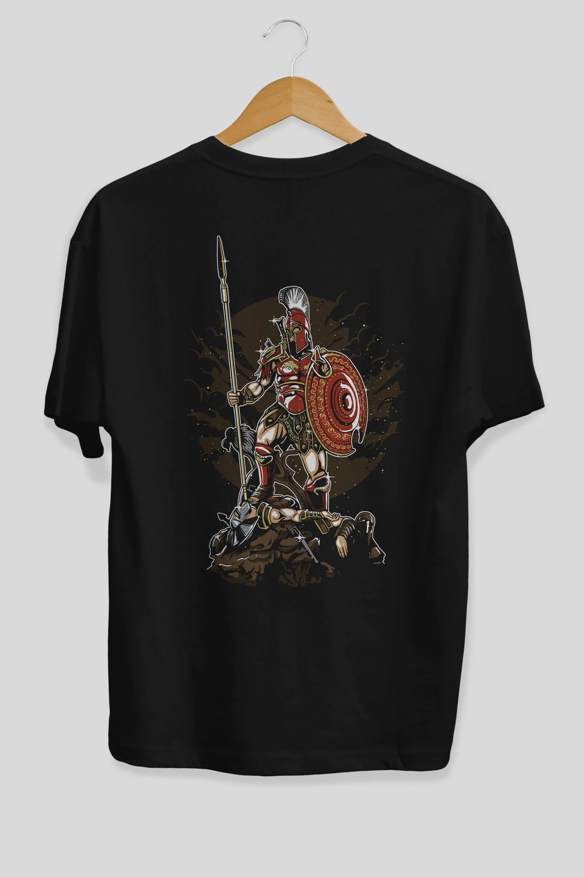 Sparta Arka Baskılı Oversize t-shirt Erkek Kadın Unisex %100 Pamuk