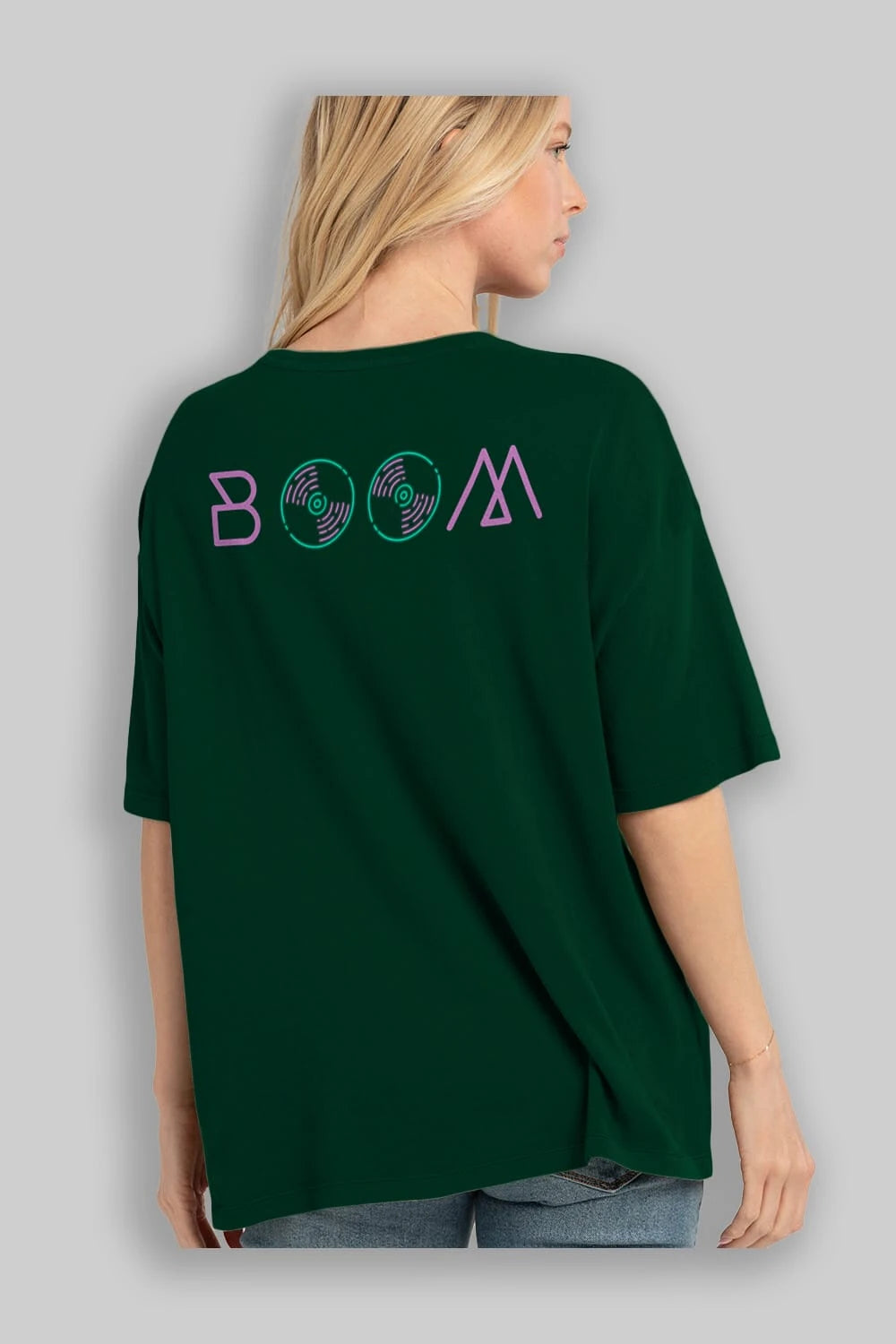 Boom 2 Arka Baskılı Oversize t-shirt Erkek Kadın Unisex