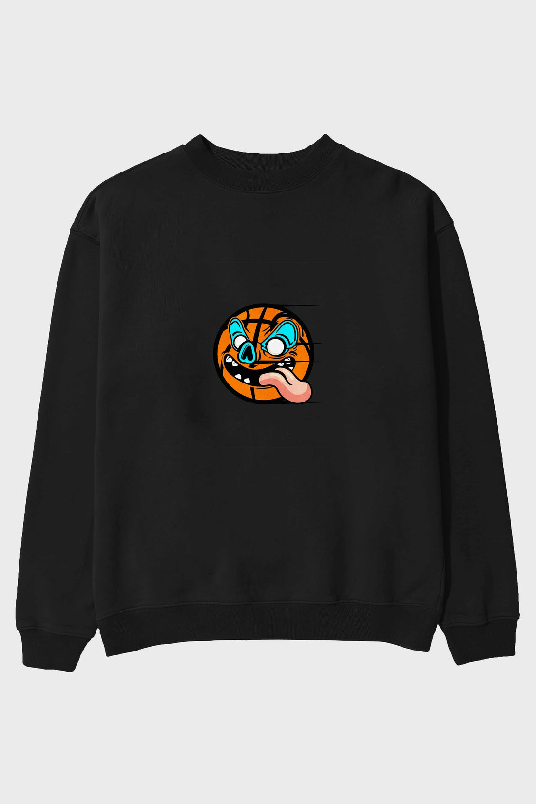 Basketball Ön Baskılı Oversize Sweatshirt Erkek Kadın Unisex