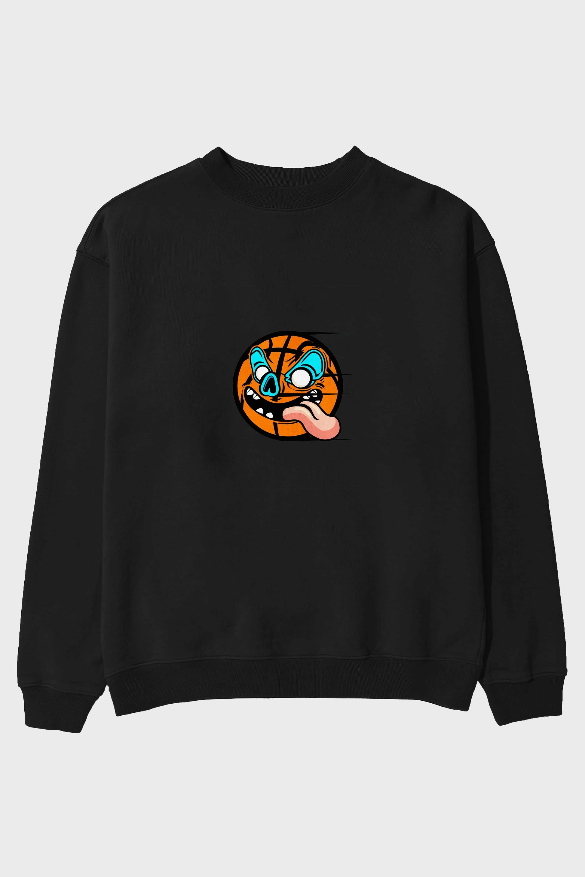 Basketball Ön Baskılı Oversize Sweatshirt Erkek Kadın Unisex
