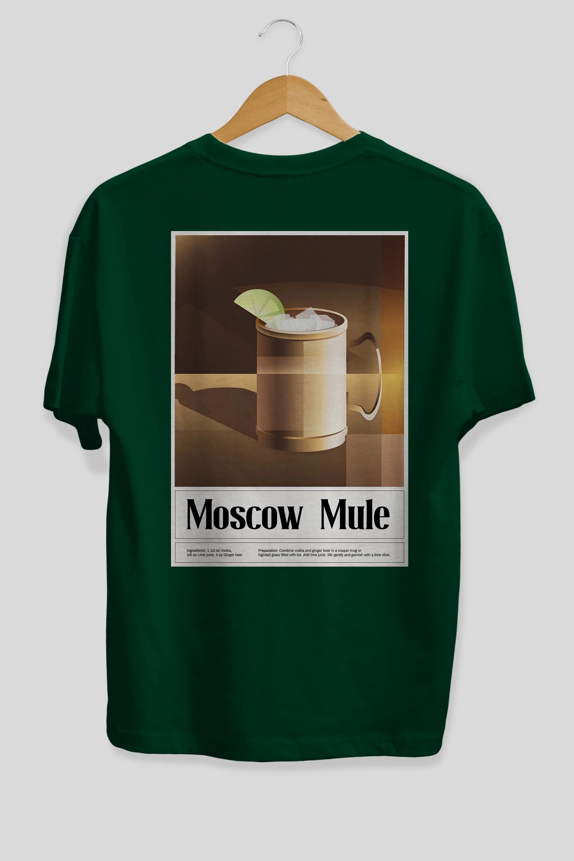 Moscow Mule 3 Arka Baskılı Oversize t-shirt Erkek Kadın Unisex %100 Pamuk Bisiklet Yaka tişort