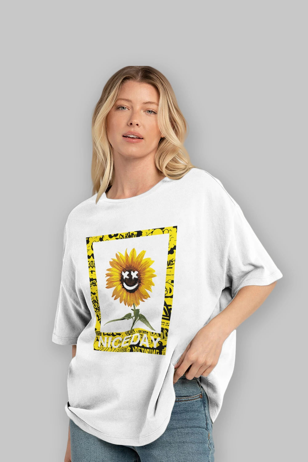 Niceday Streewear Ön Baskılı Oversize t-shirt Erkek Kadın Unisex