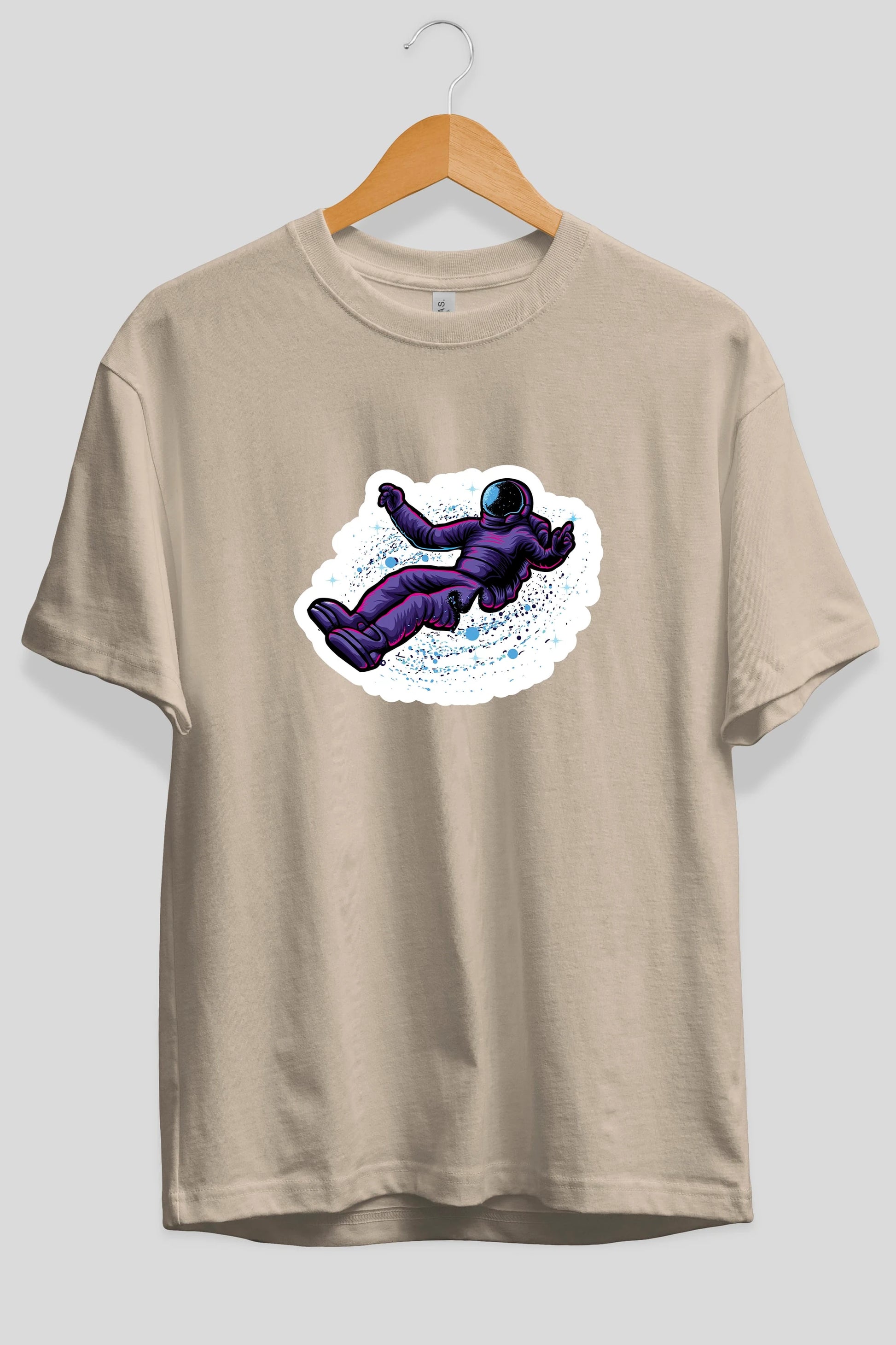 Having fun in outer space sticker Ön Baskılı Oversize t-shirt Erkek Kadın Unisex