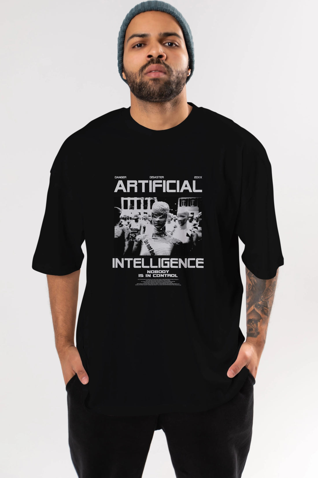 Artificial Intelligence Ön Baskılı Oversize t-shirt Erkek Kadın Unisex