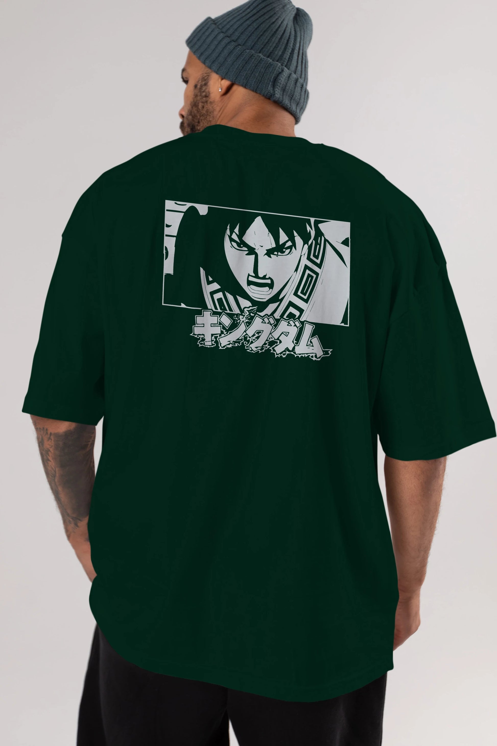Xin 1 Anime Arka Baskılı Oversize t-shirt Erkek Kadın Unisex