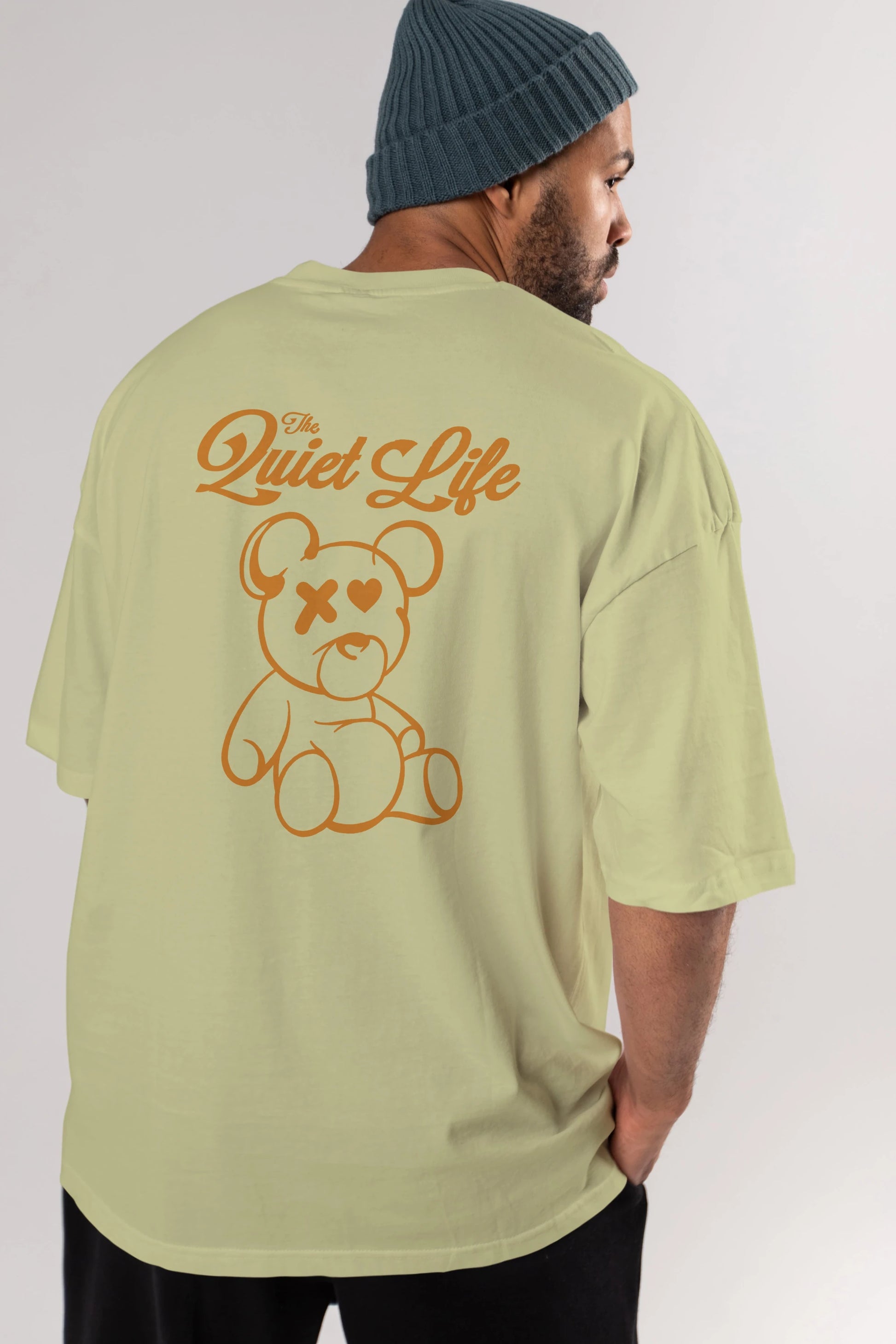 The Life Bear Arka Baskılı Oversize t-shirt Erkek Kadın Unisex