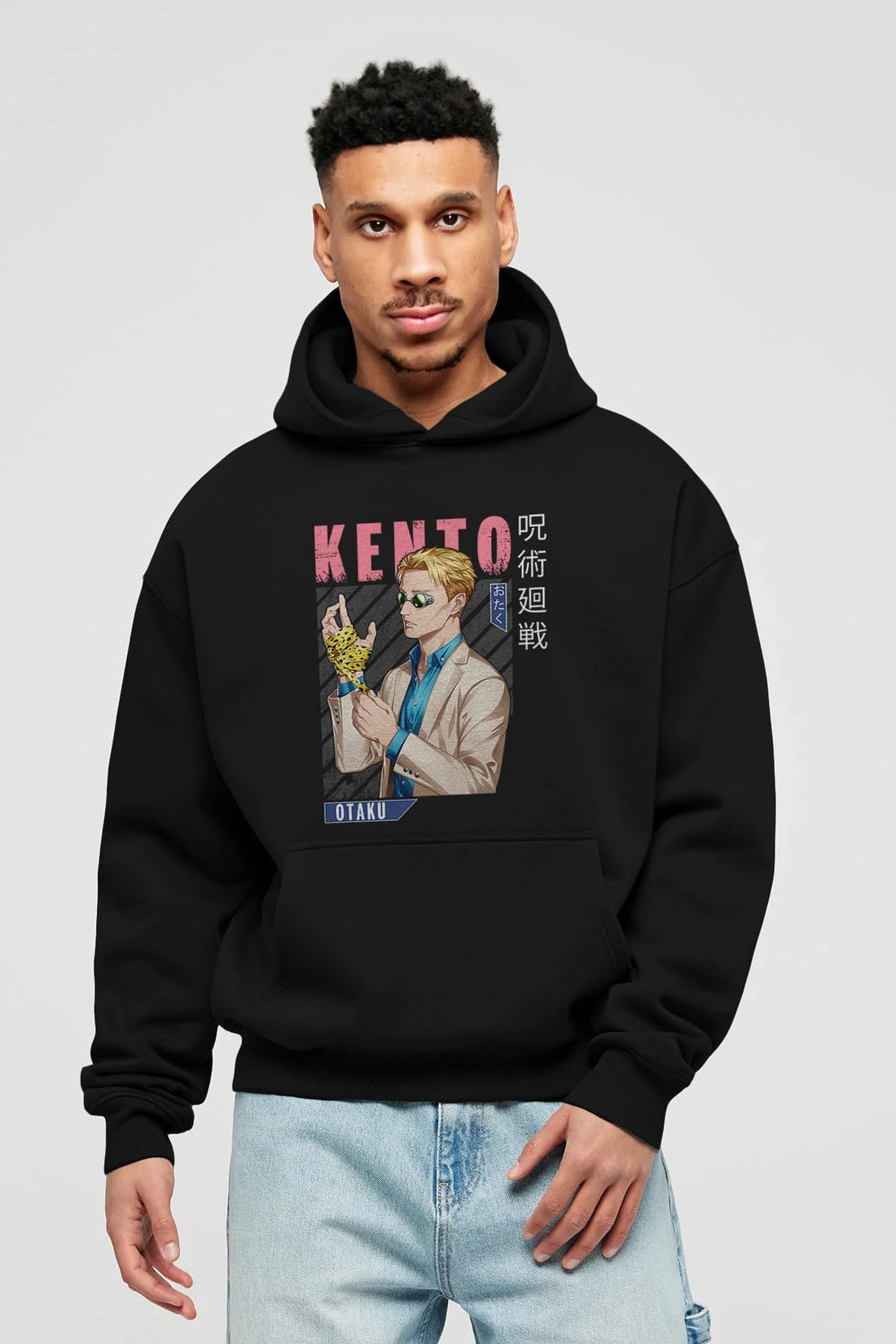 Kento Nanami Anime Ön Baskılı Hoodie Oversize Kapüşonlu Sweatshirt Erkek Kadın Unisex