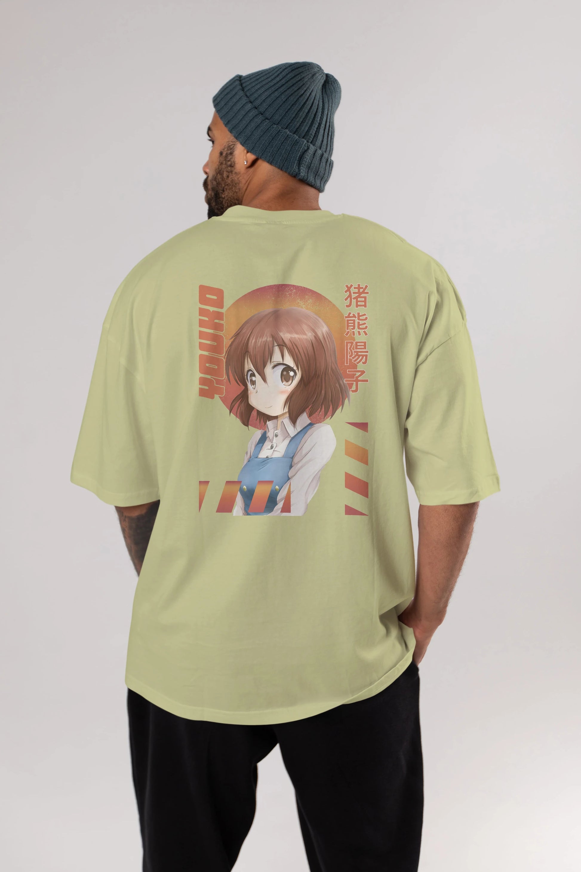 Youko Inokuma 5 Anime Arka Baskılı Oversize t-shirt Erkek Kadın Unisex
