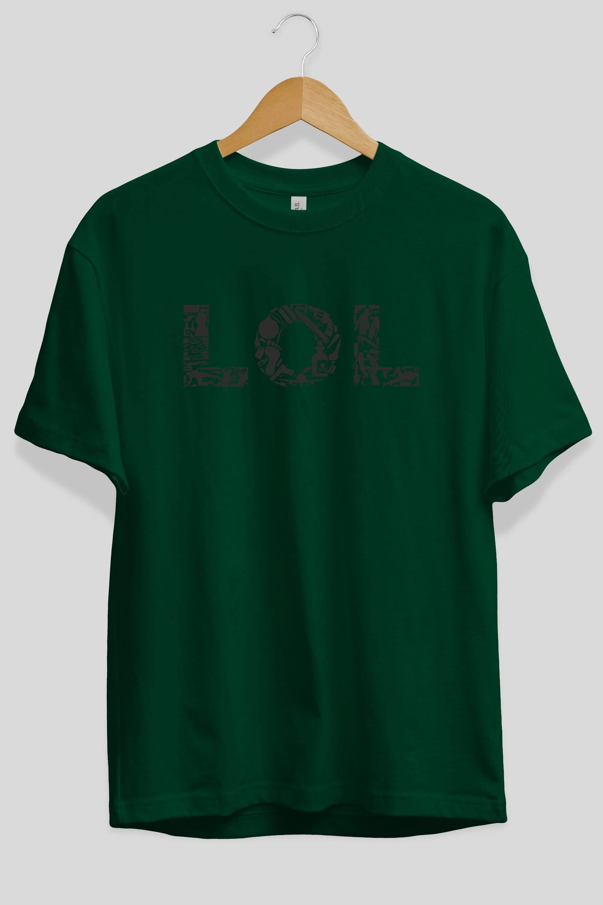 LOL Ön Baskılı Oversize t-shirt %100 pamuk Erkek Kadın Unisex