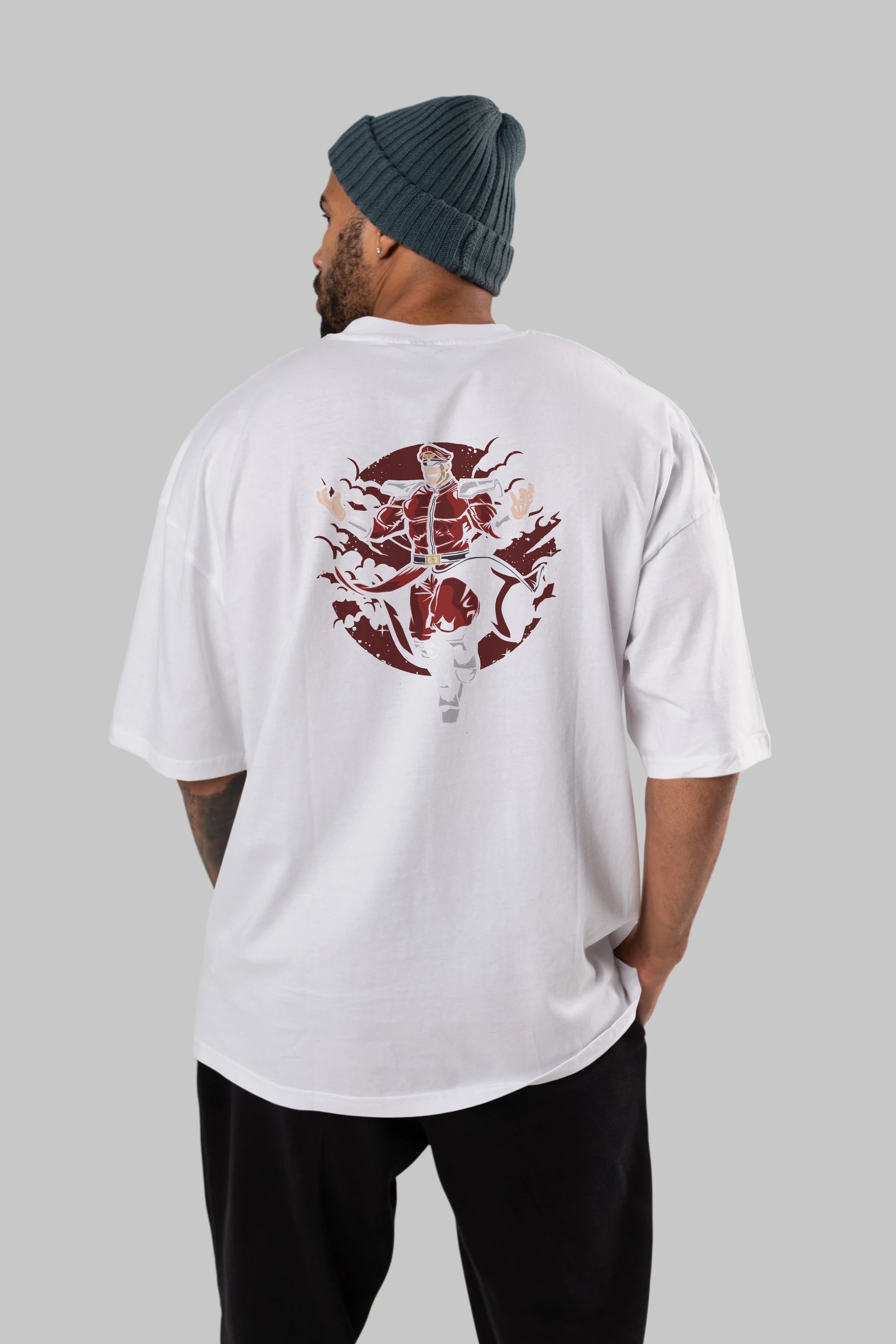 M BISON Arka Baskılı Oversize t-shirt Erkek Kadın Unisex %100 Pamuk