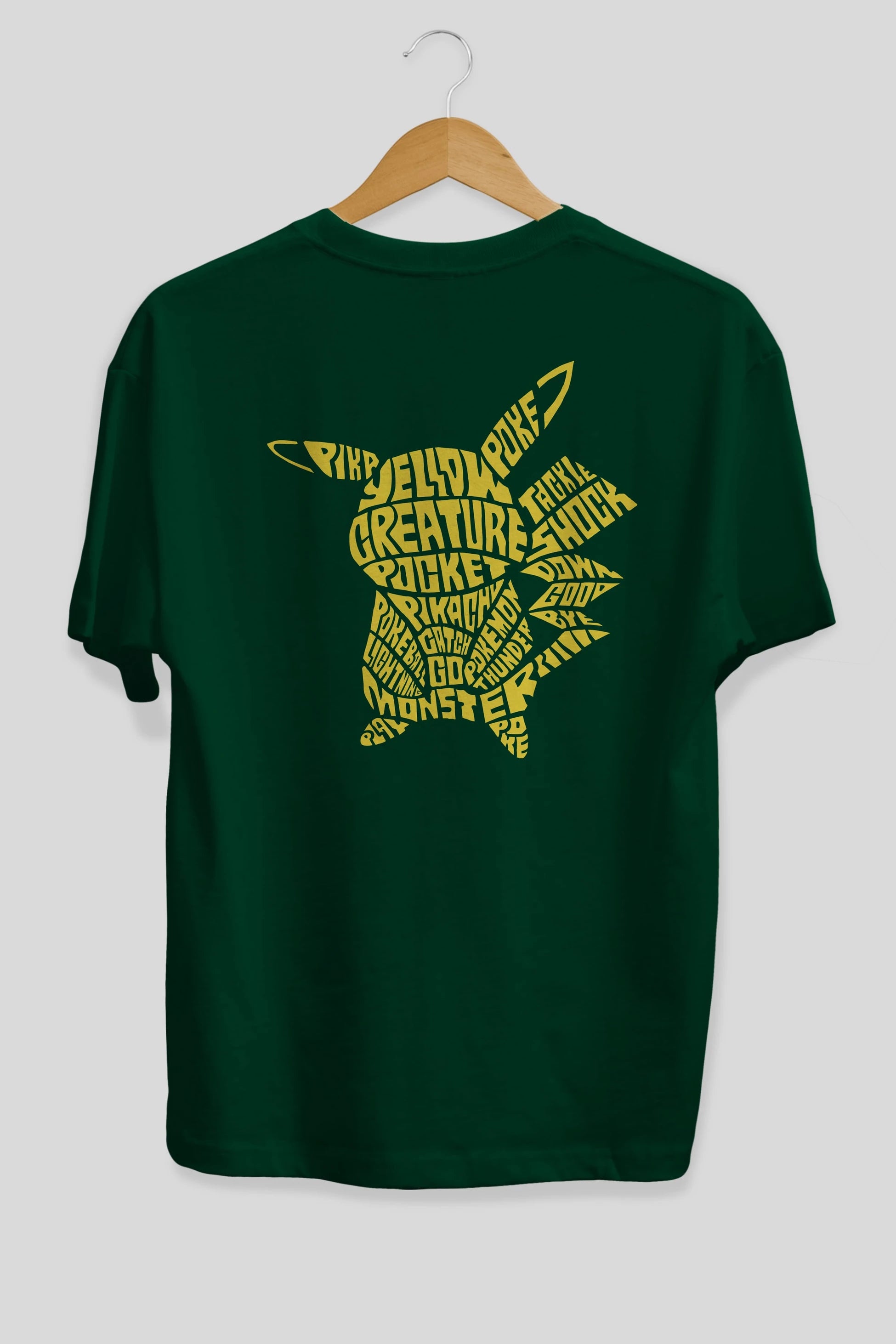 Pocket Monster Arka Baskılı Oversize t-shirt %100 pamuk Erkek Kadın Unisex