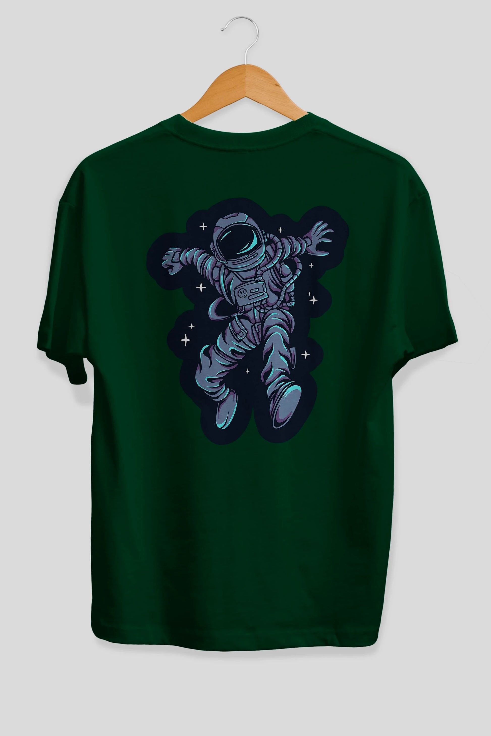 Astrostars sticker Arka Baskılı Oversize t-shirt Erkek Kadın Unisex