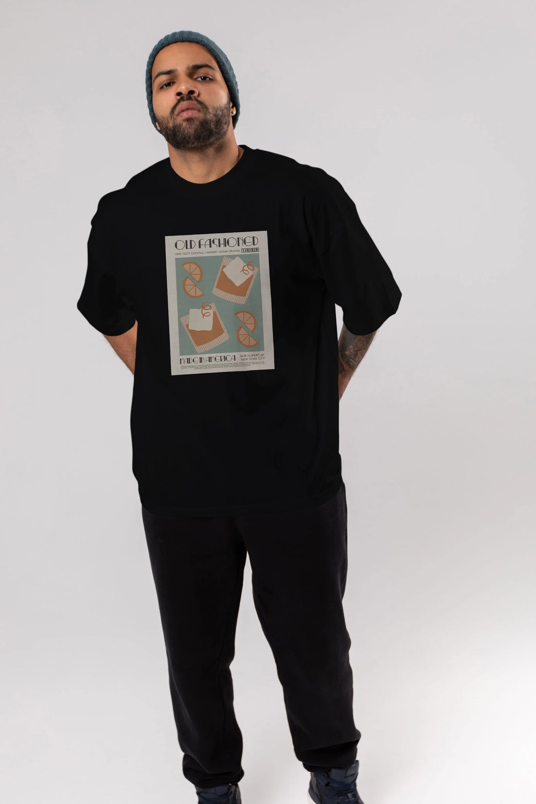 Old Fashioned 2 Ön Baskılı Oversize t-shirt Erkek Kadın Unisex %100 Pamuk Bisiklet Yaka tişort