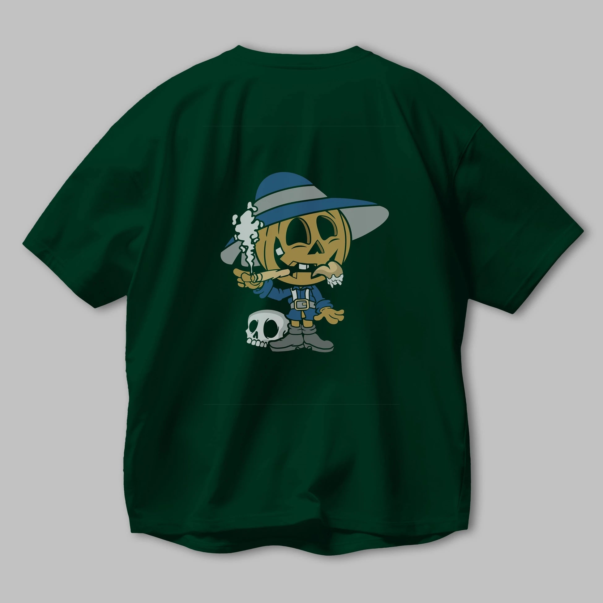 Halloween Kid Arka Baskılı Oversize t-shirt Erkek Kadın Unisex %100 Pamuk tişort