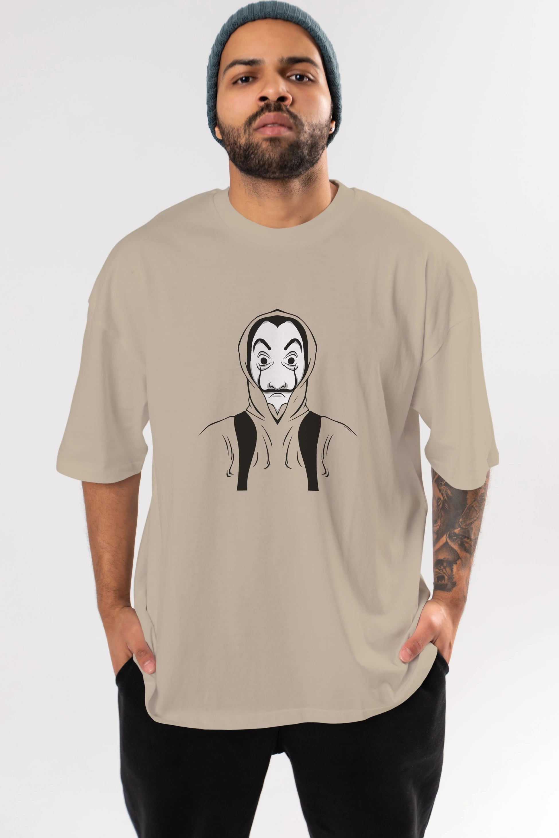 La Casa De Papel (7) Ön Baskılı Oversize t-shirt Erkek Kadın Unisex %100 Pamuk Bisiklet Yaka tişort