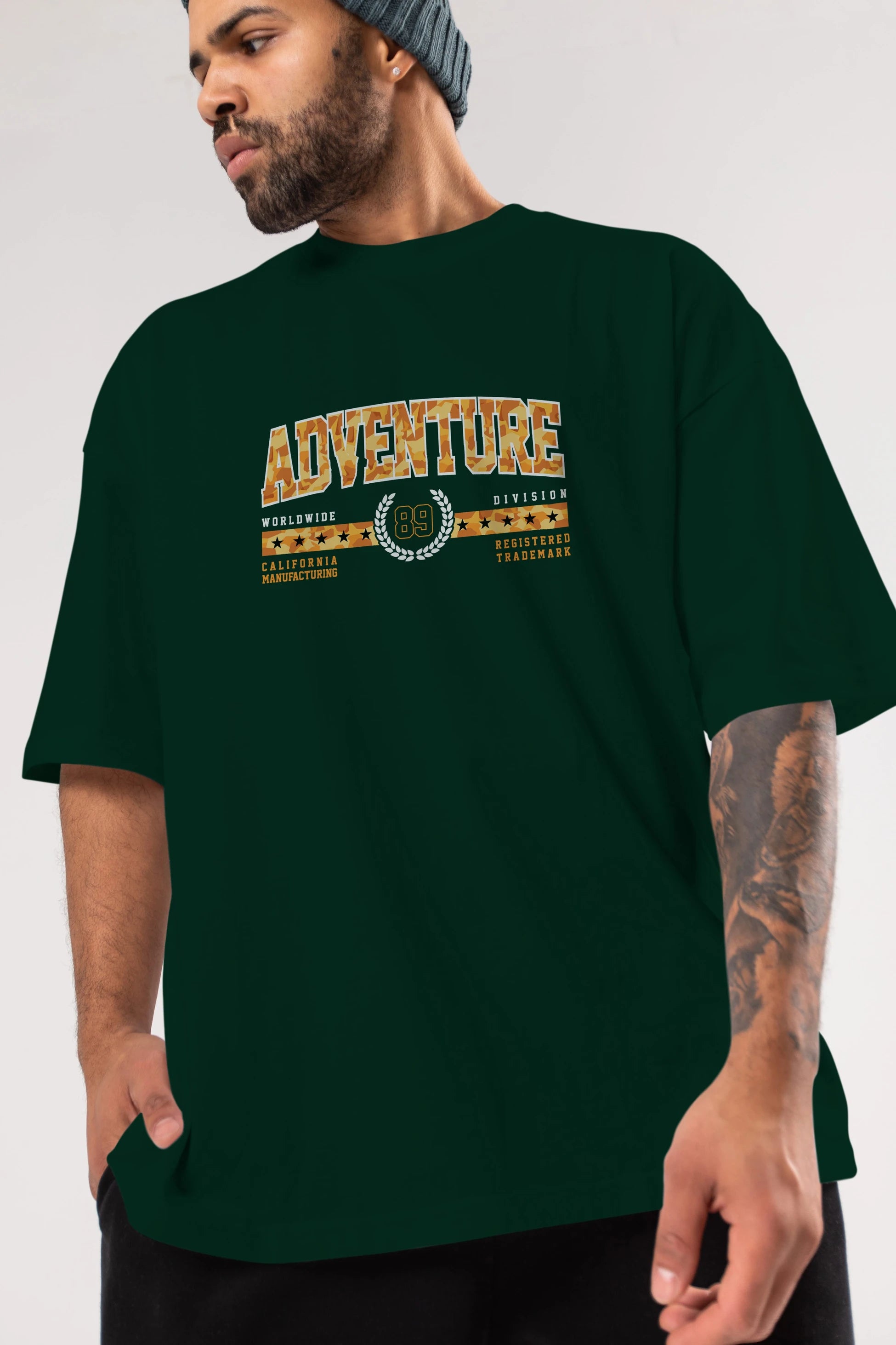 Adventure Ön Baskılı Oversize t-shirt Erkek Kadın Unisex