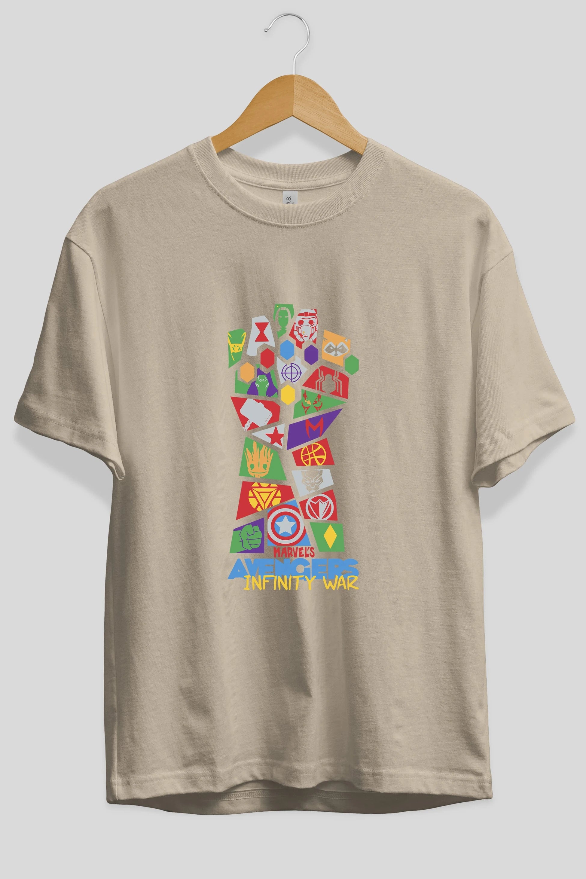 The Avengers Ön Baskılı Oversize t-shirt Erkek Kadın Unisex %100 Pamuk Bisiklet Yaka tişort