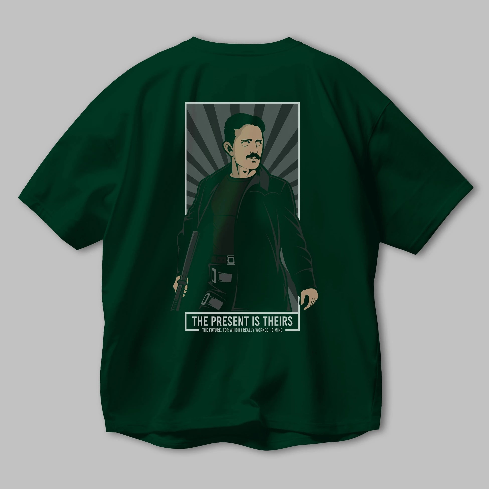 Tesla Matrix Arka Baskılı Oversize t-shirt Erkek Kadın Unisex %100 Pamuk tişort