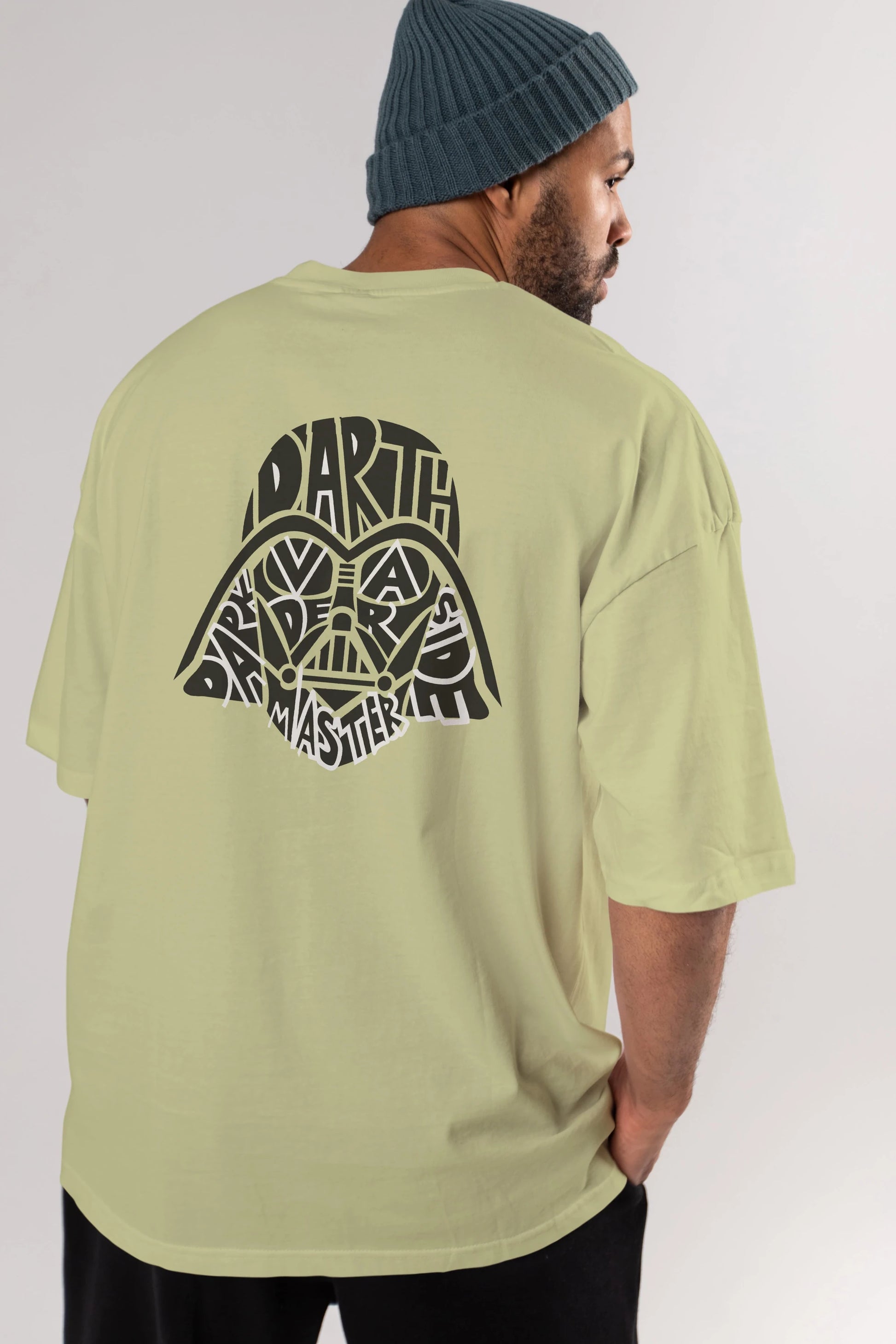 Darth Vader Arka Baskılı Oversize t-shirt %100 pamuk Erkek Kadın Unisex