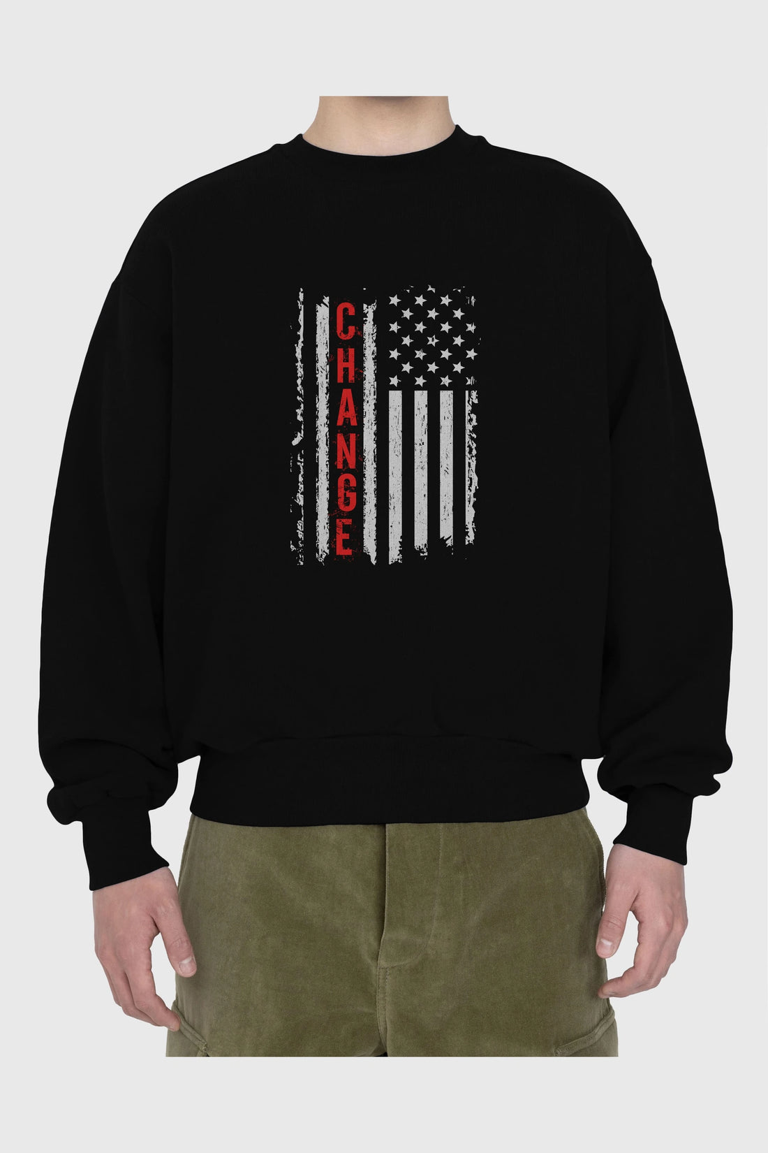 Change Ön Baskılı Oversize Sweatshirt Erkek Kadın Unisex