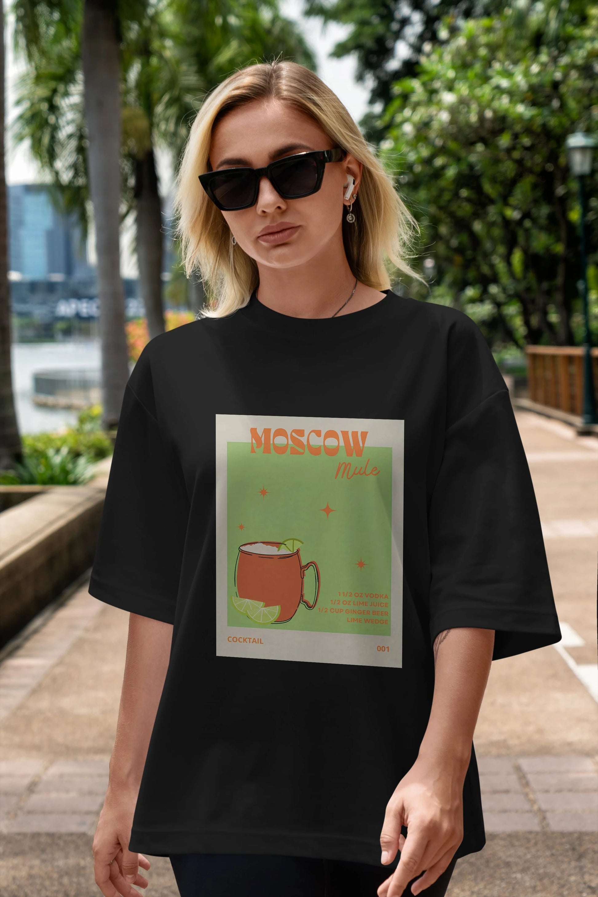 Moscow Mule 2 Ön Baskılı Oversize t-shirt Erkek Kadın Unisex %100 Pamuk Bisiklet Yaka tişort