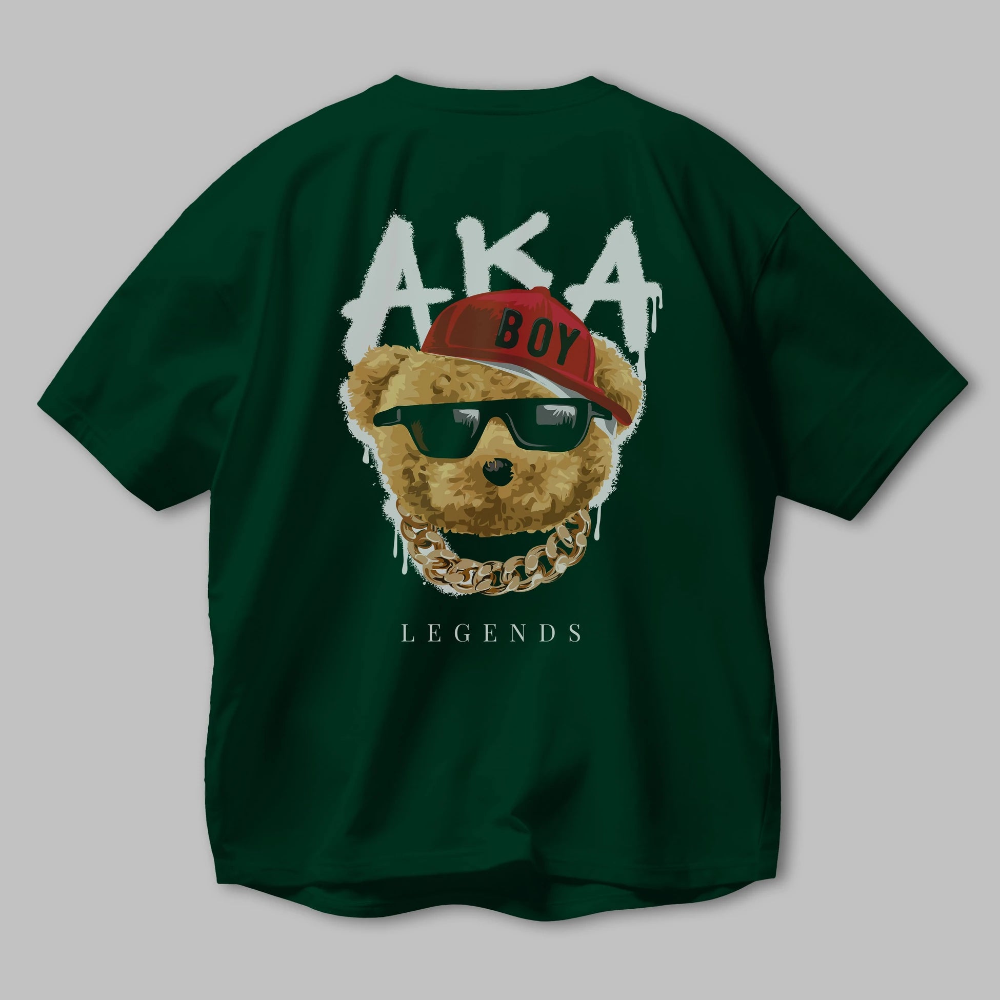 Teddy Bear Legends Arka Baskılı Oversize t-shirt Erkek Kadın Unisex %100 Pamuk