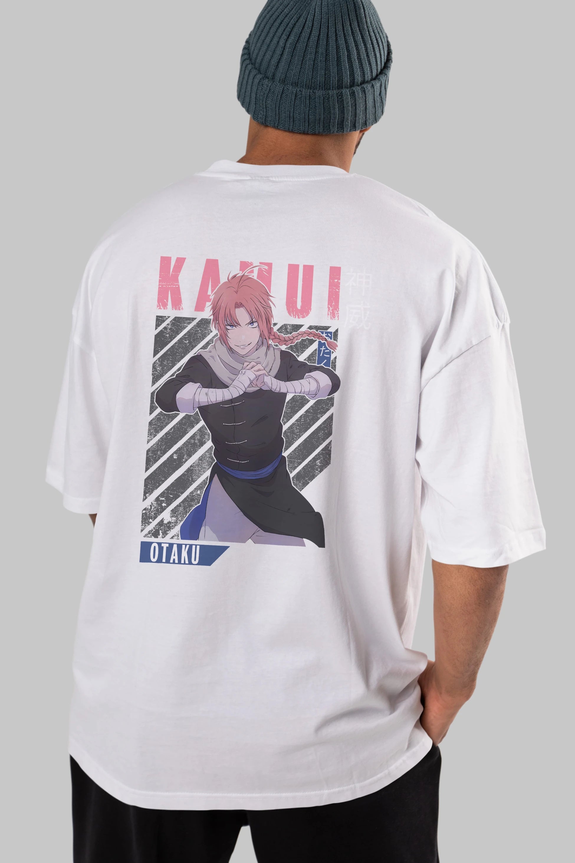 Kamui GINTAMA Anime Arka Baskılı Oversize t-shirt Erkek Kadın Unisex