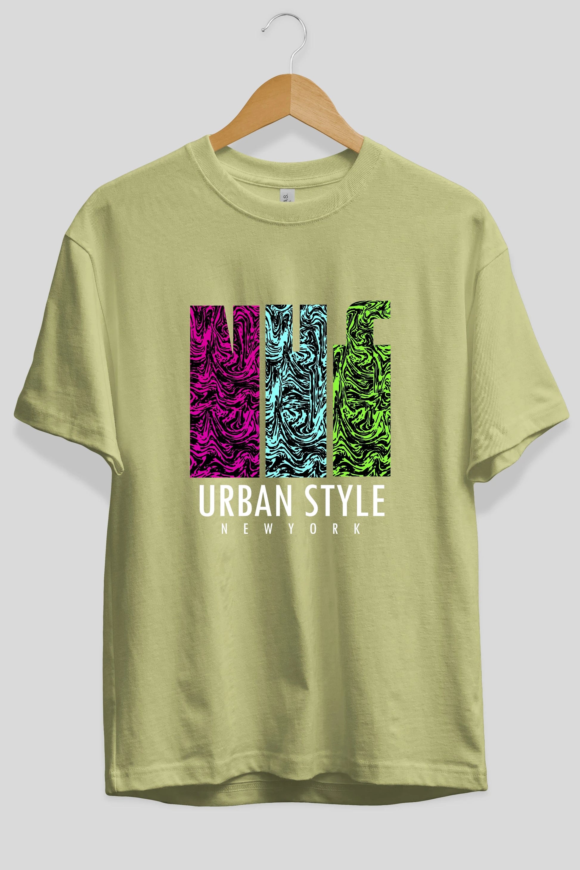 Urban Style Newyork Ön Baskılı Oversize t-shirt Erkek Kadın Unisex