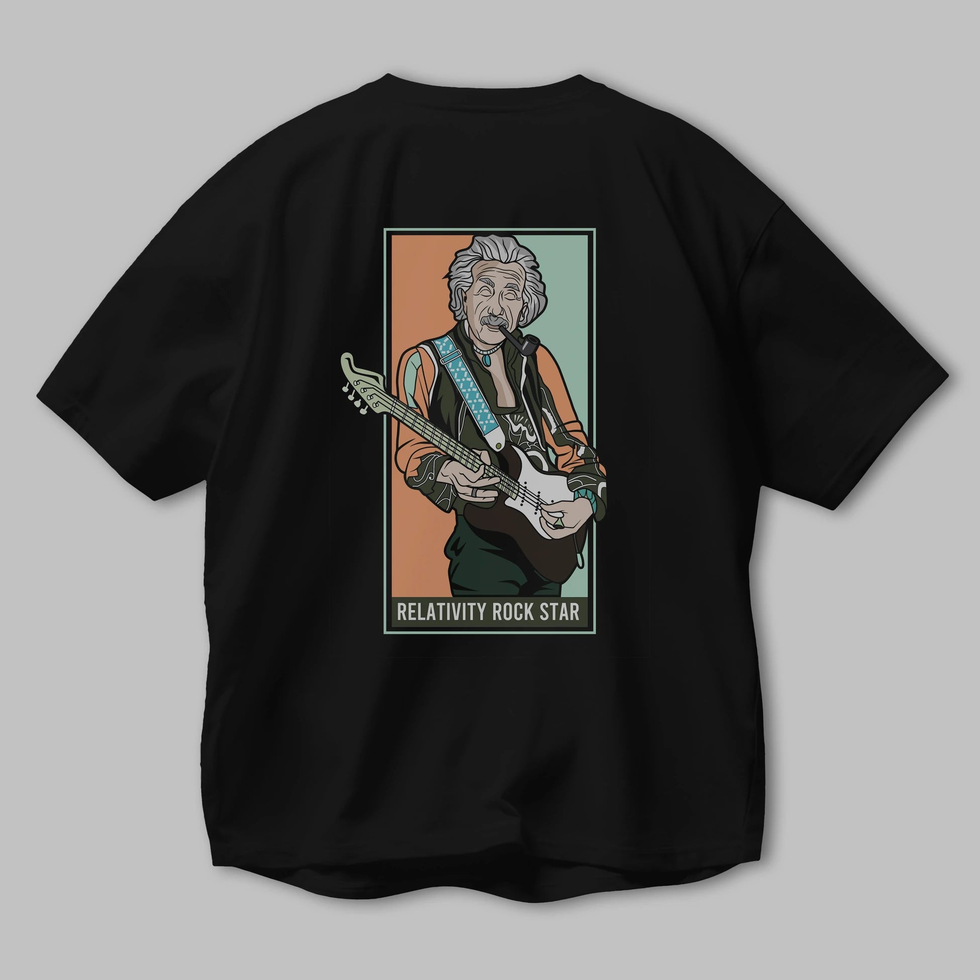Jimmy Einstein Arka Baskılı Oversize t-shirt Erkek Kadın Unisex %100 Pamuk tişort