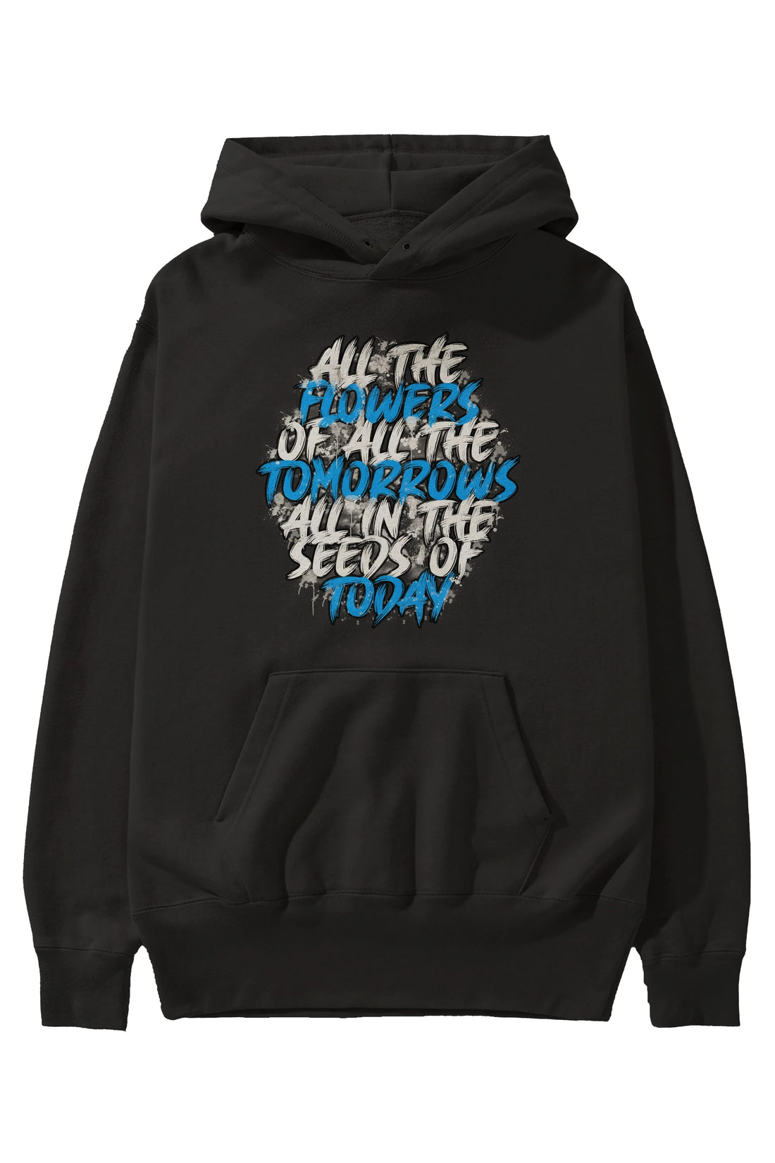 All The Flowers Ön Baskılı Hoodie Oversize Kapüşonlu Sweatshirt Erkek Kadın Unisex