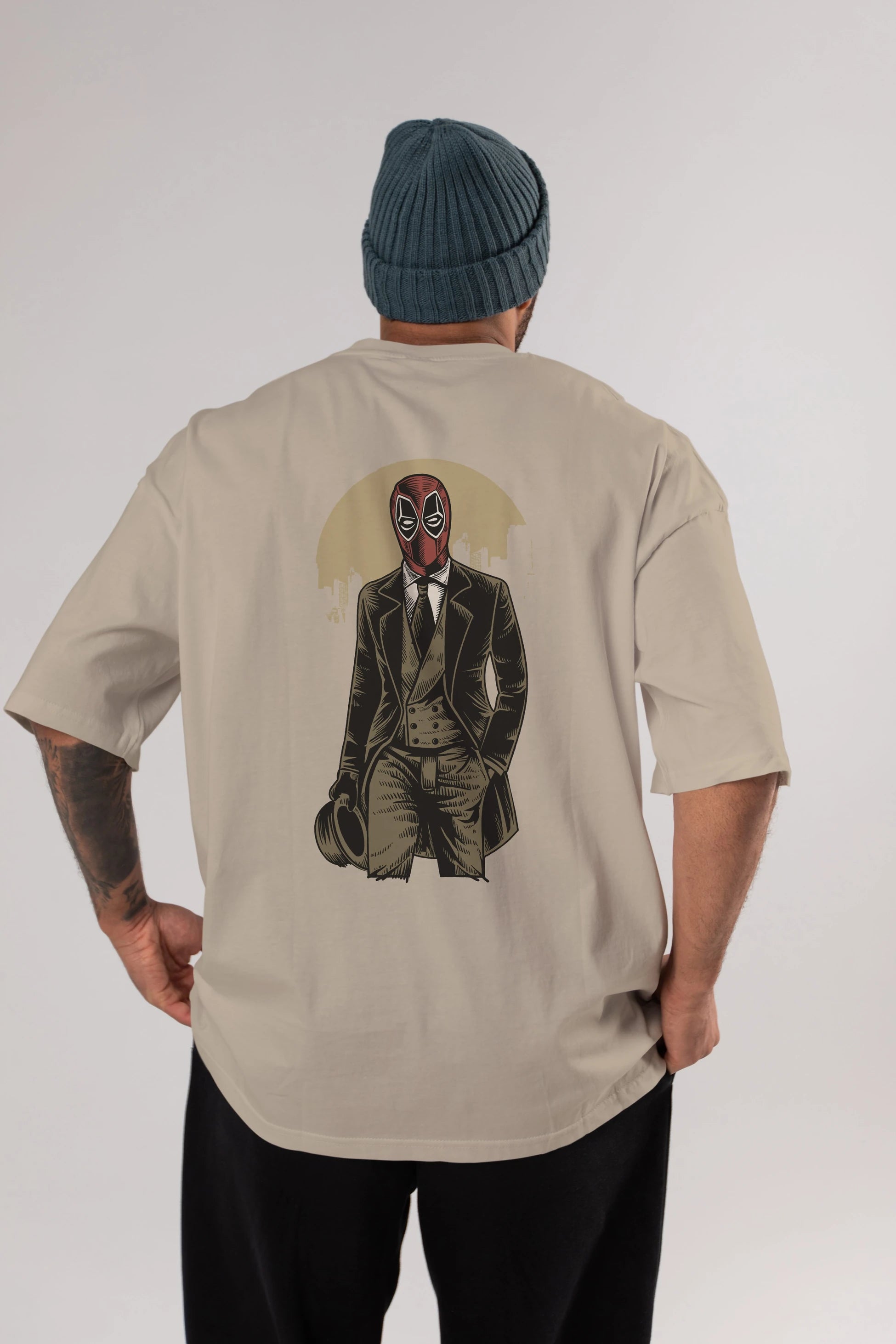 Classic Mercenary Arka Baskılı Oversize t-shirt Erkek Kadın Unisex %100 Pamuk
