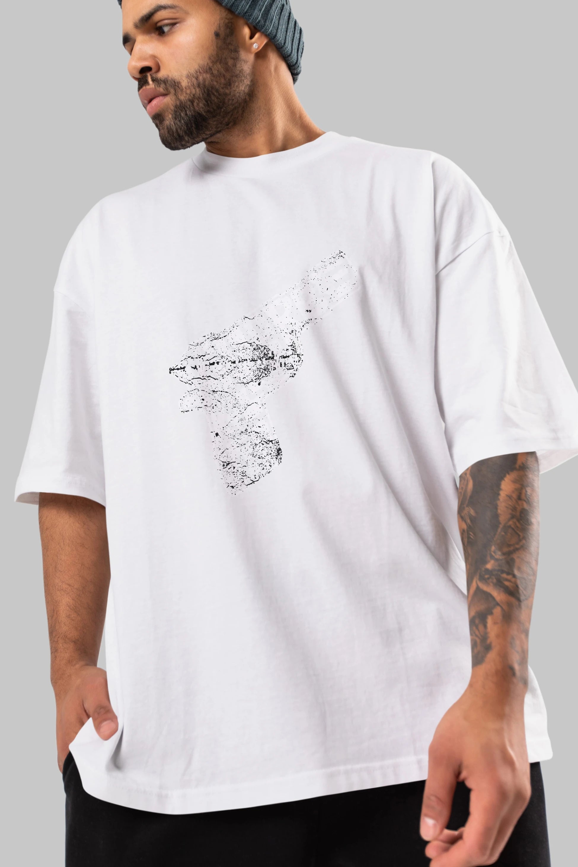 Kill Or Be Killed Ön Baskılı Oversize t-shirt %100 pamuk Erkek Kadın Unisex