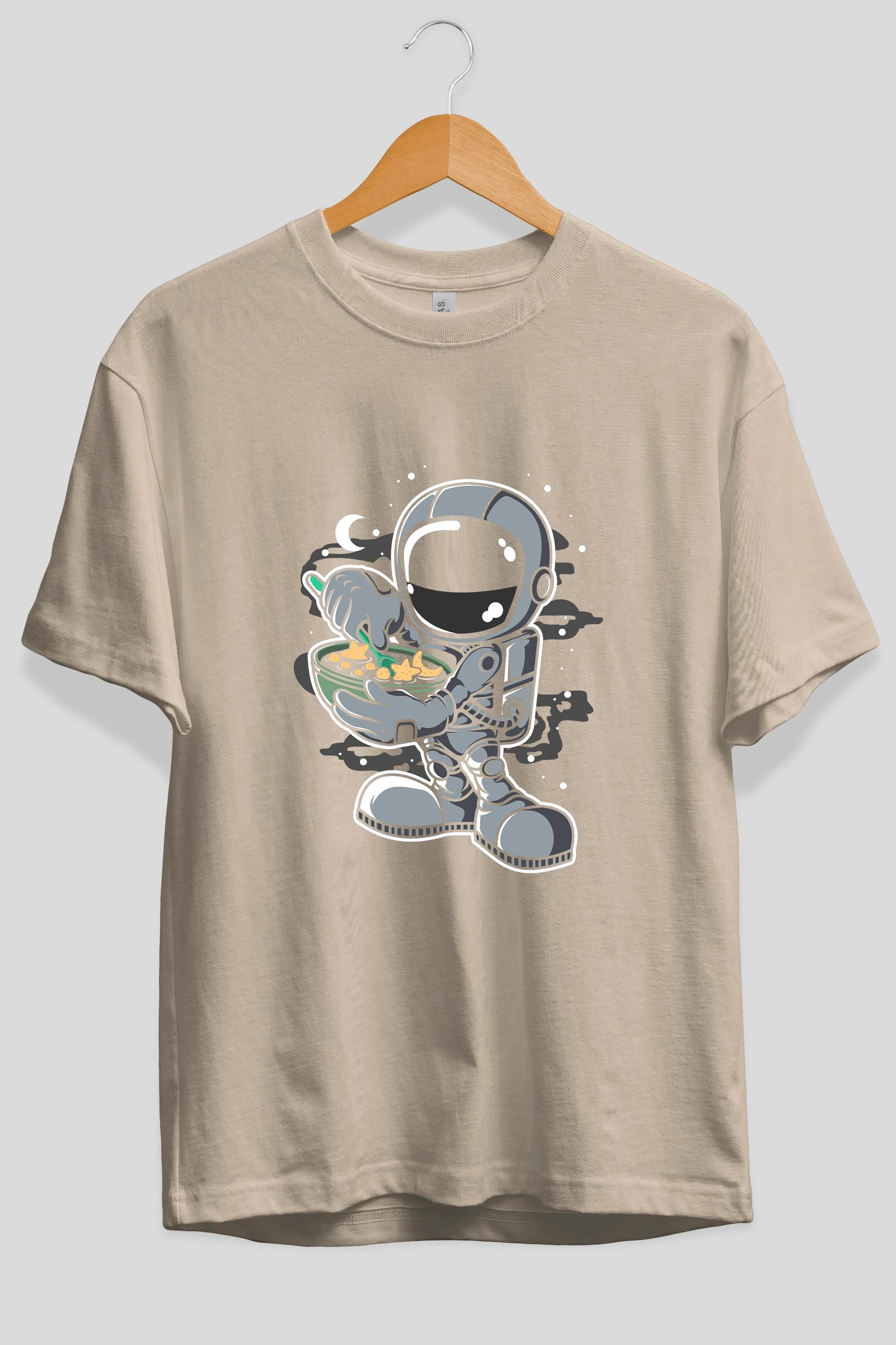 Astronaut Star Flakes Ön Baskılı Oversize t-shirt Erkek Kadın Unisex