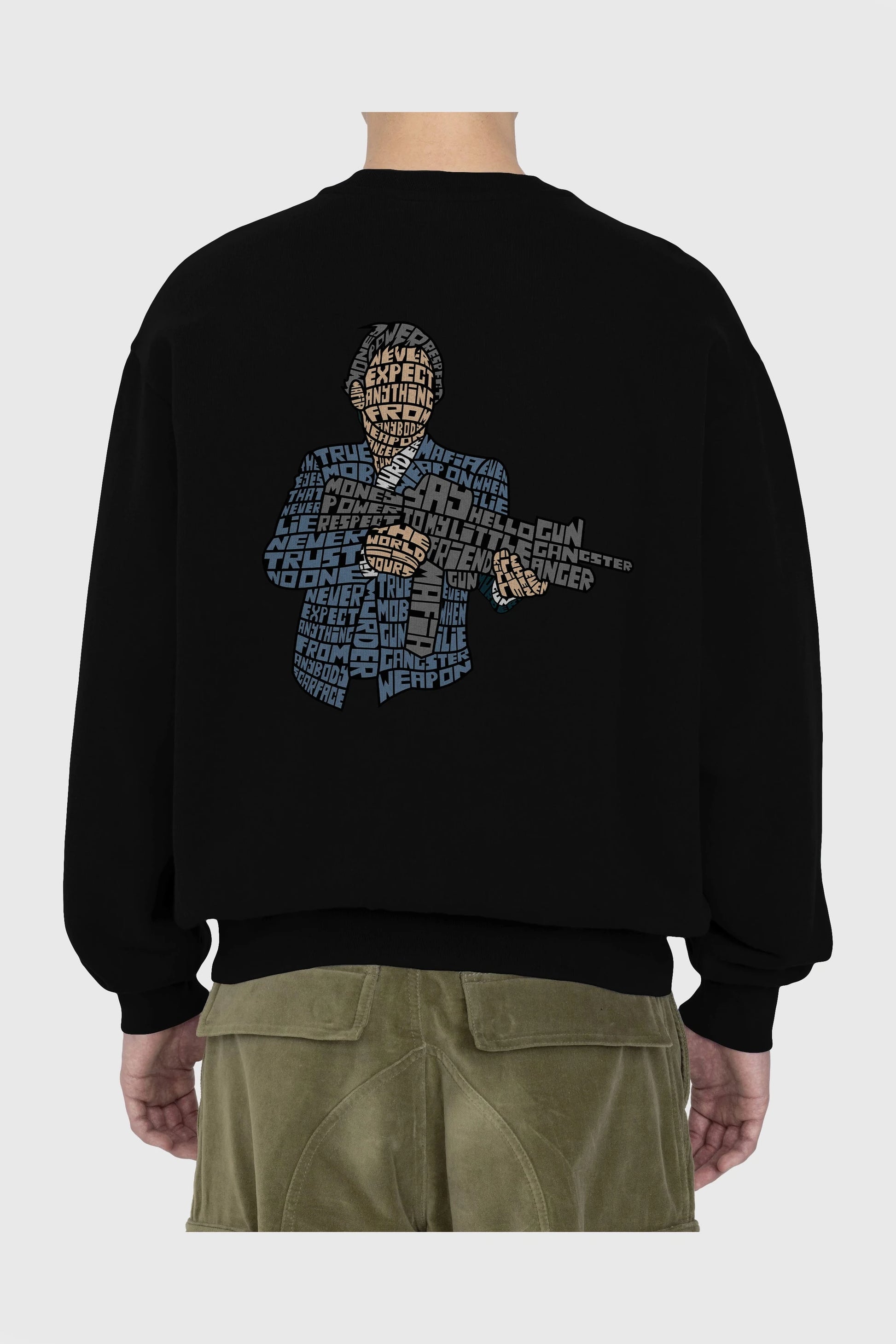 Mafia Arka Baskılı Oversize Sweatshirt Erkek Kadın Unisex