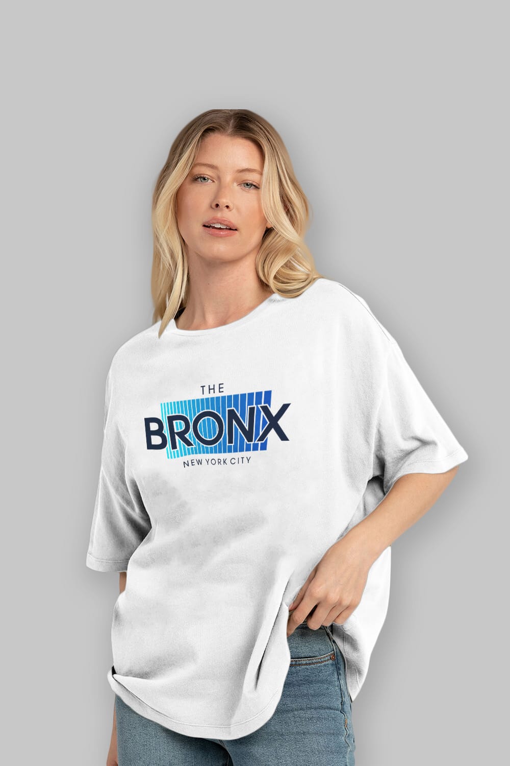 The Bronx Ön Baskılı Oversize t-shirt Erkek Kadın Unisex
