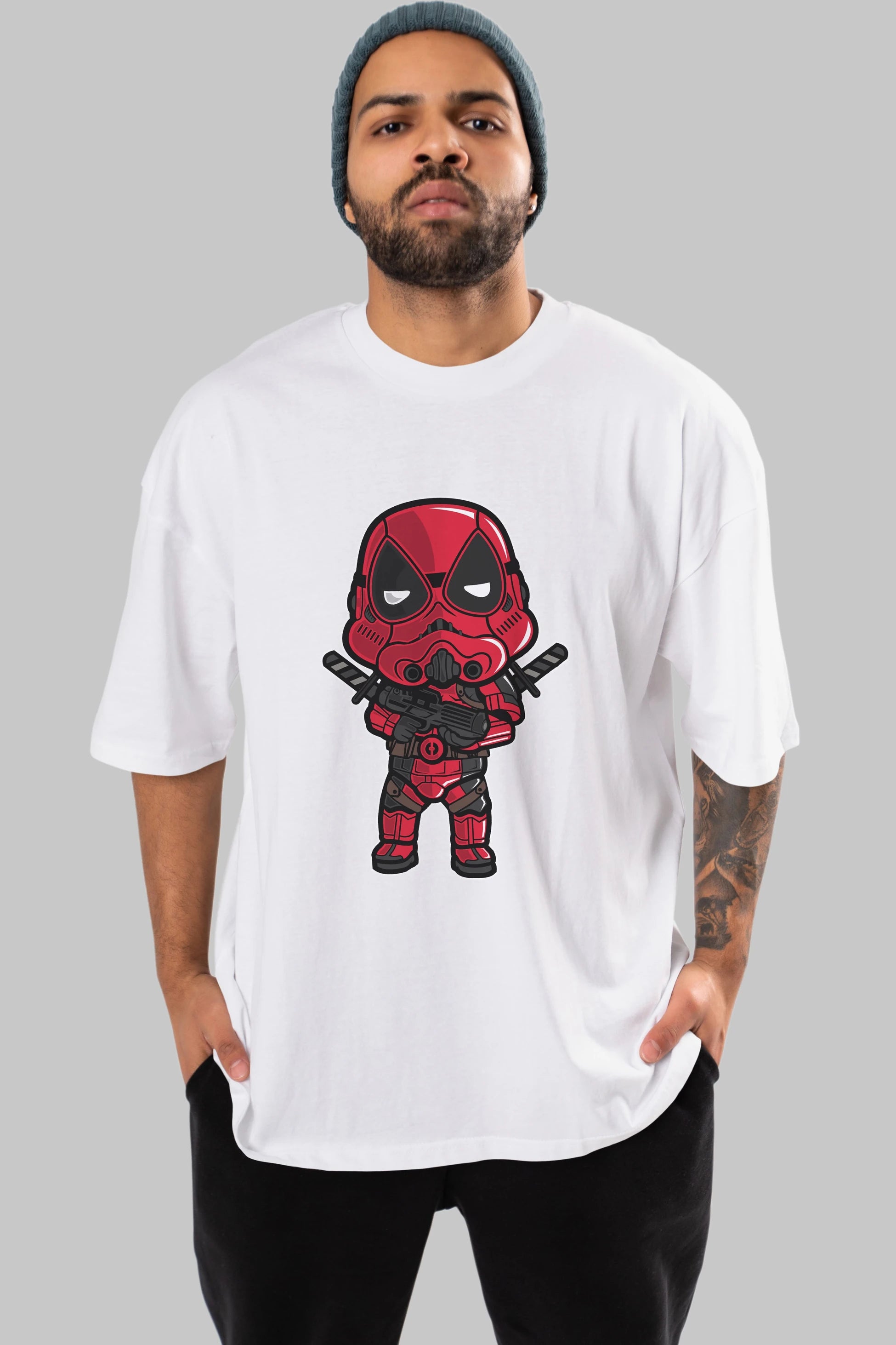 Deadpool (22) Ön Baskılı Oversize t-shirt Erkek Kadın Unisex %100 Pamuk Bisiklet Yaka tişort
