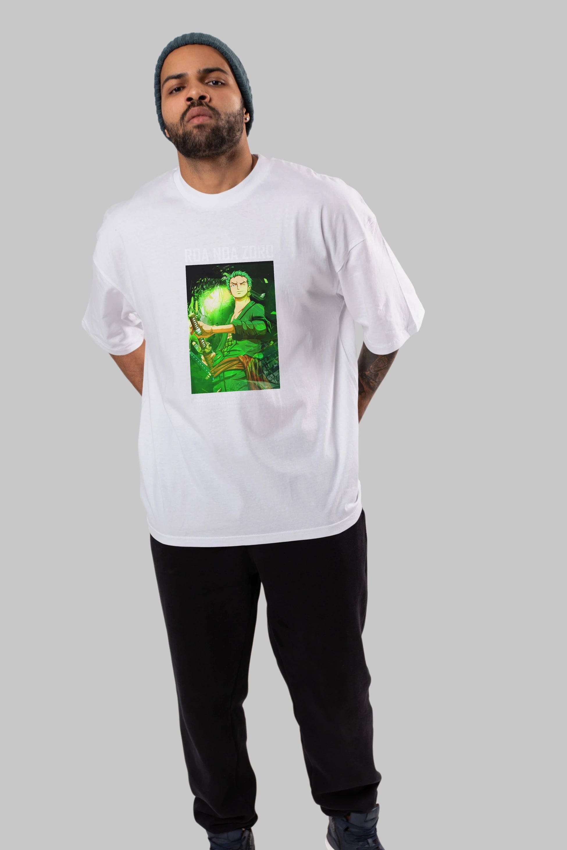 Roronoa Zoro 5 Anime Ön Baskılı Oversize t-shirt Erkek Kadın Unisex