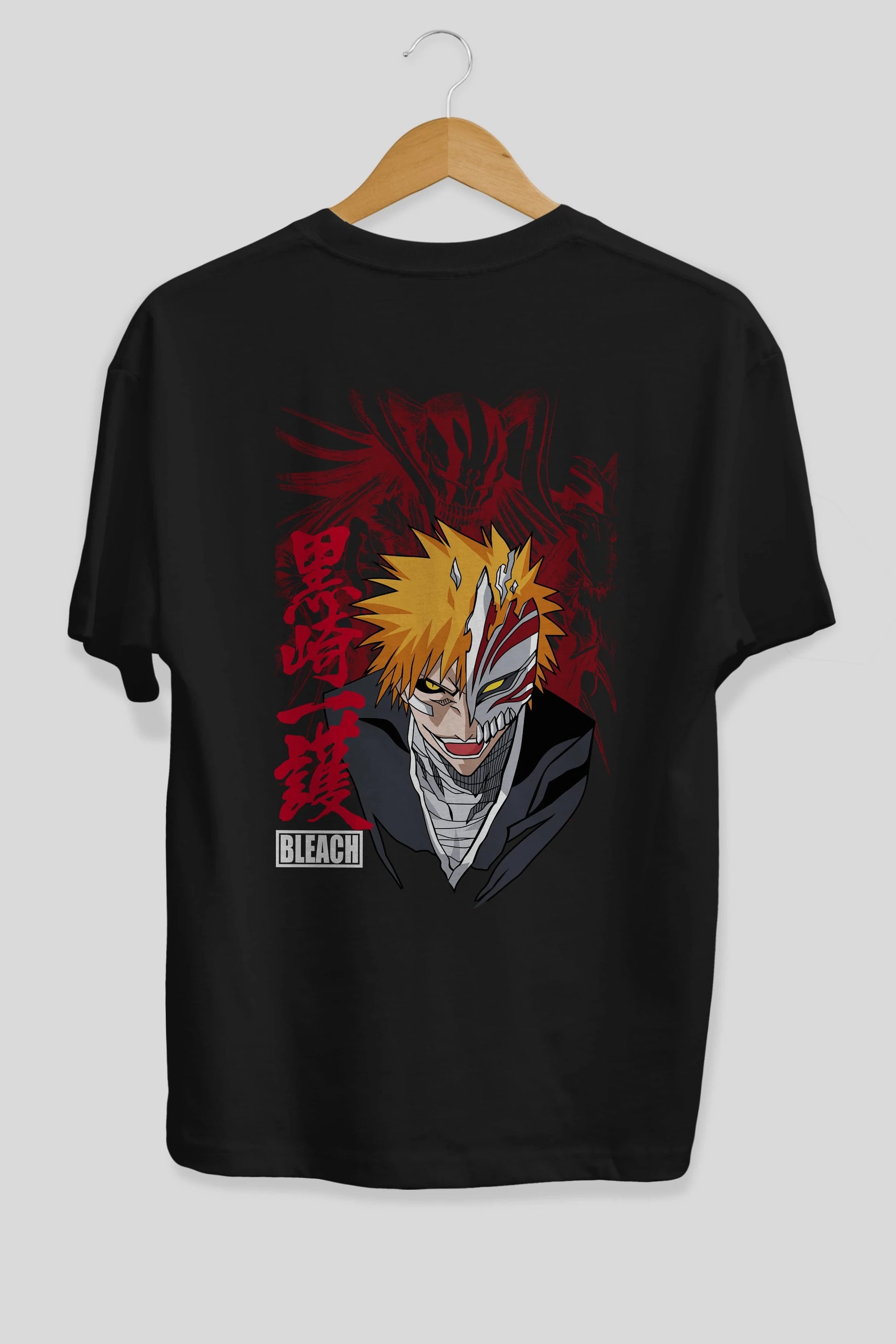 ICHIGO KUROSAKI VIZARD Anime Arka Baskılı Oversize t-shirt Erkek Kadın Unisex
