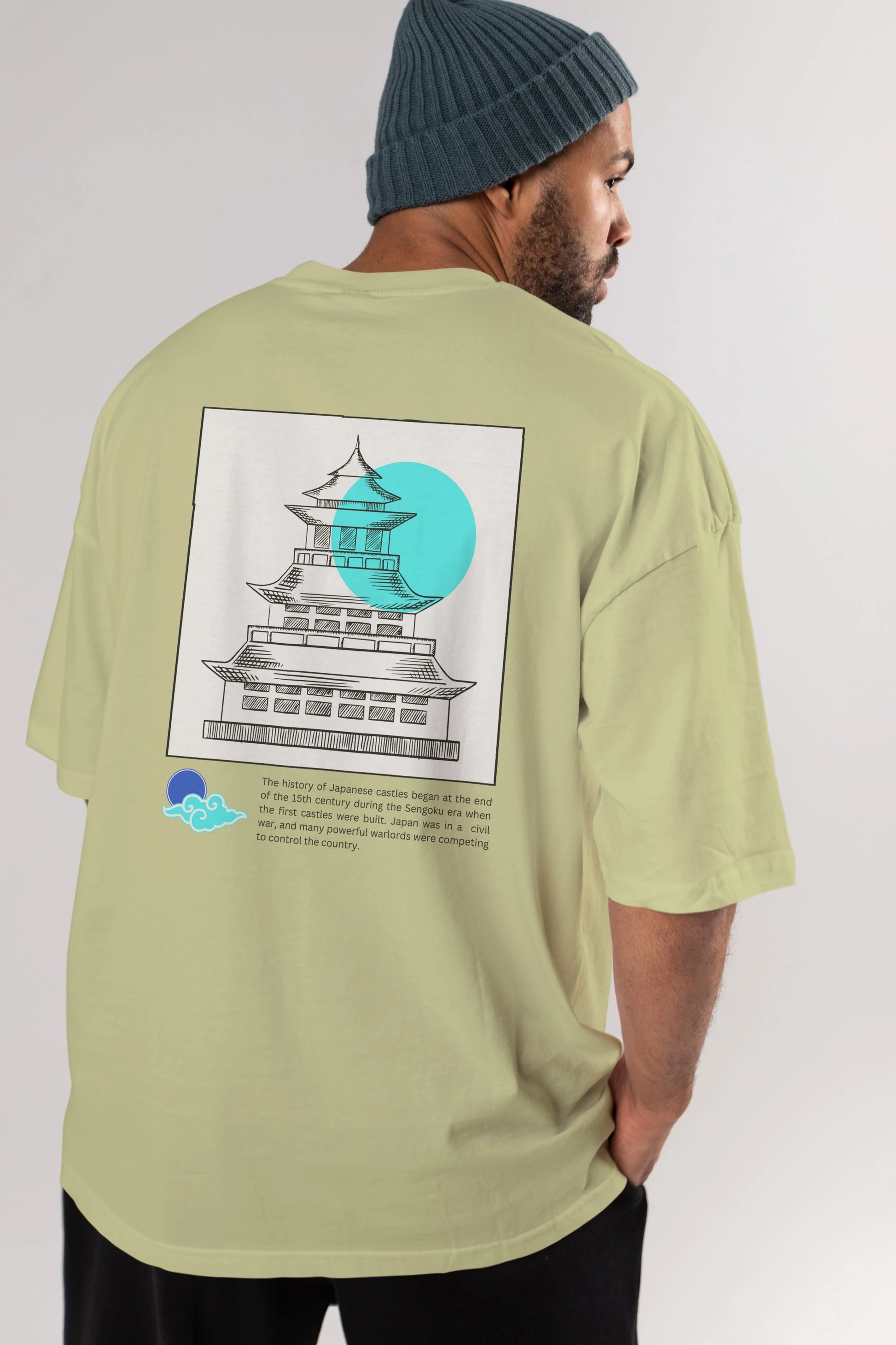 Japan Streetwear Arka Baskılı Oversize t-shirt Erkek Kadın Unisex