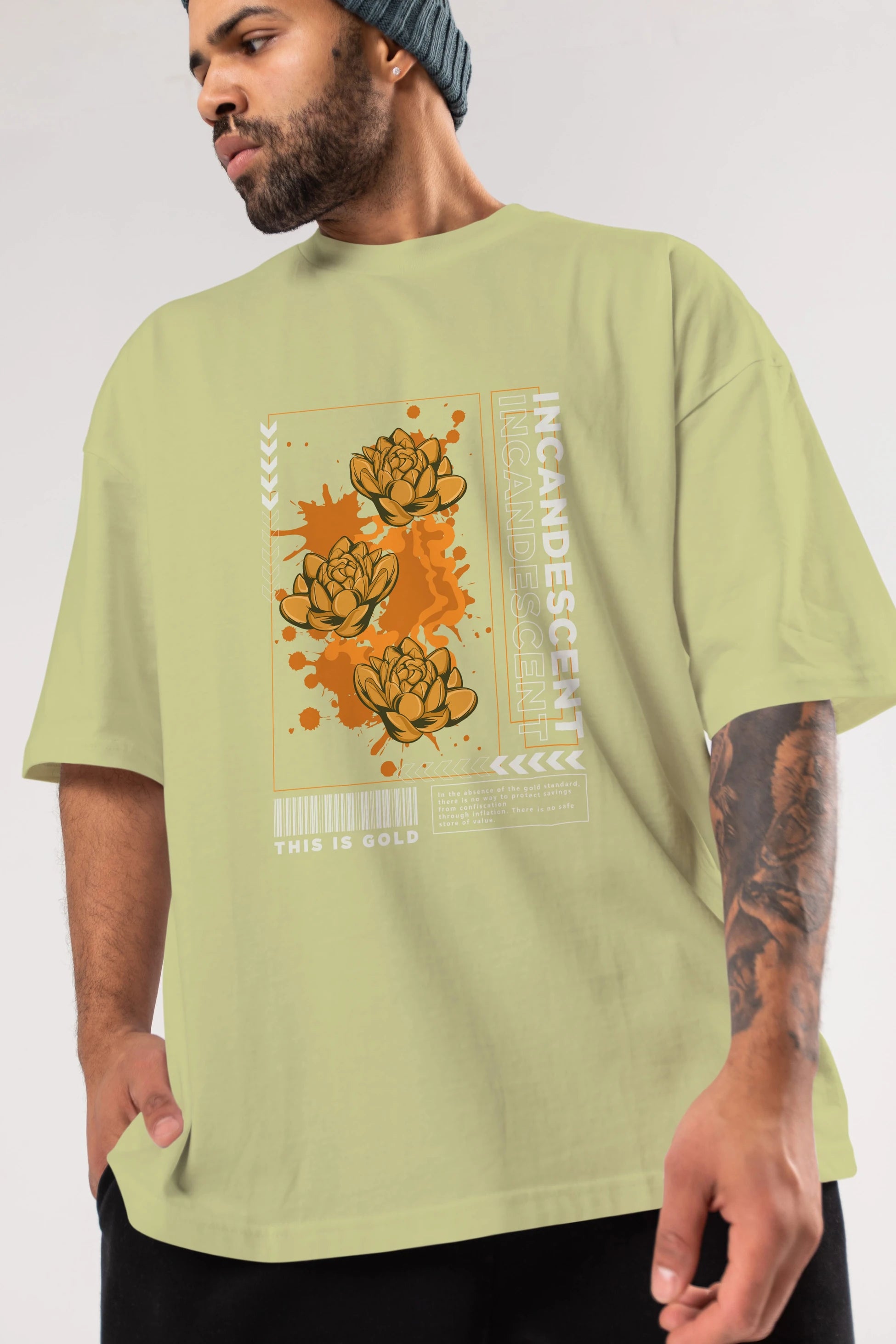 Incandescent Ön Baskılı Oversize t-shirt Erkek Kadın Unisex