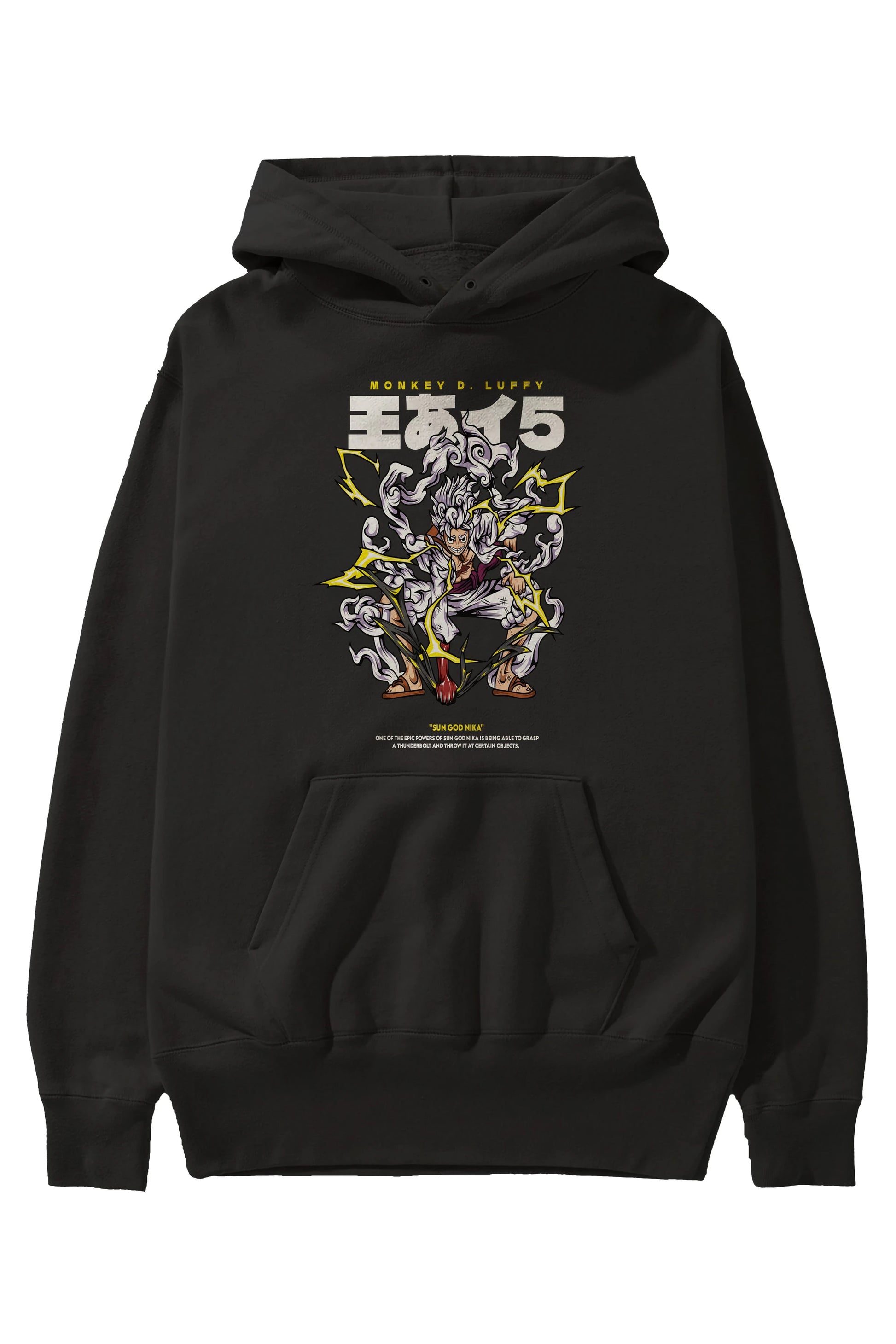 Monkey D. Luffy Anime Ön Baskılı Hoodie Oversize Kapüşonlu Sweatshirt Erkek Kadın Unisex