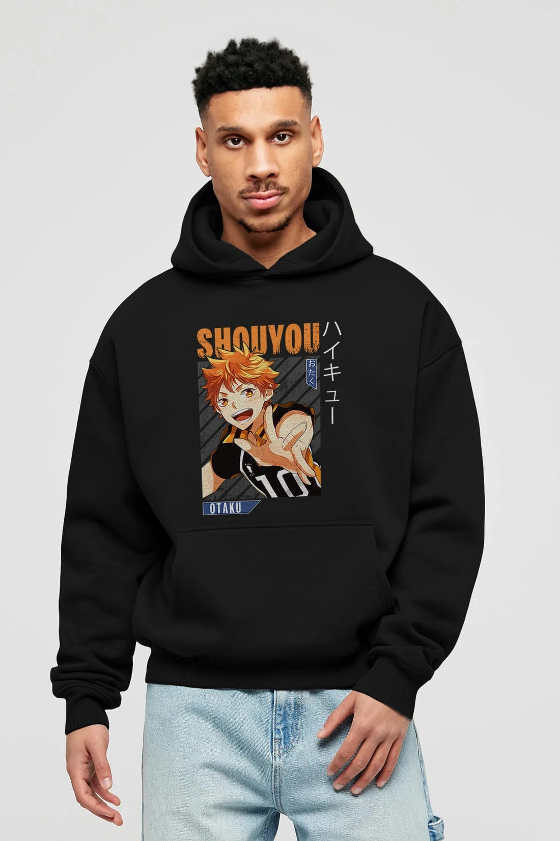 Shouyou Hinata 9 Anime Ön Baskılı Hoodie Oversize Kapüşonlu Sweatshirt Erkek Kadın Unisex