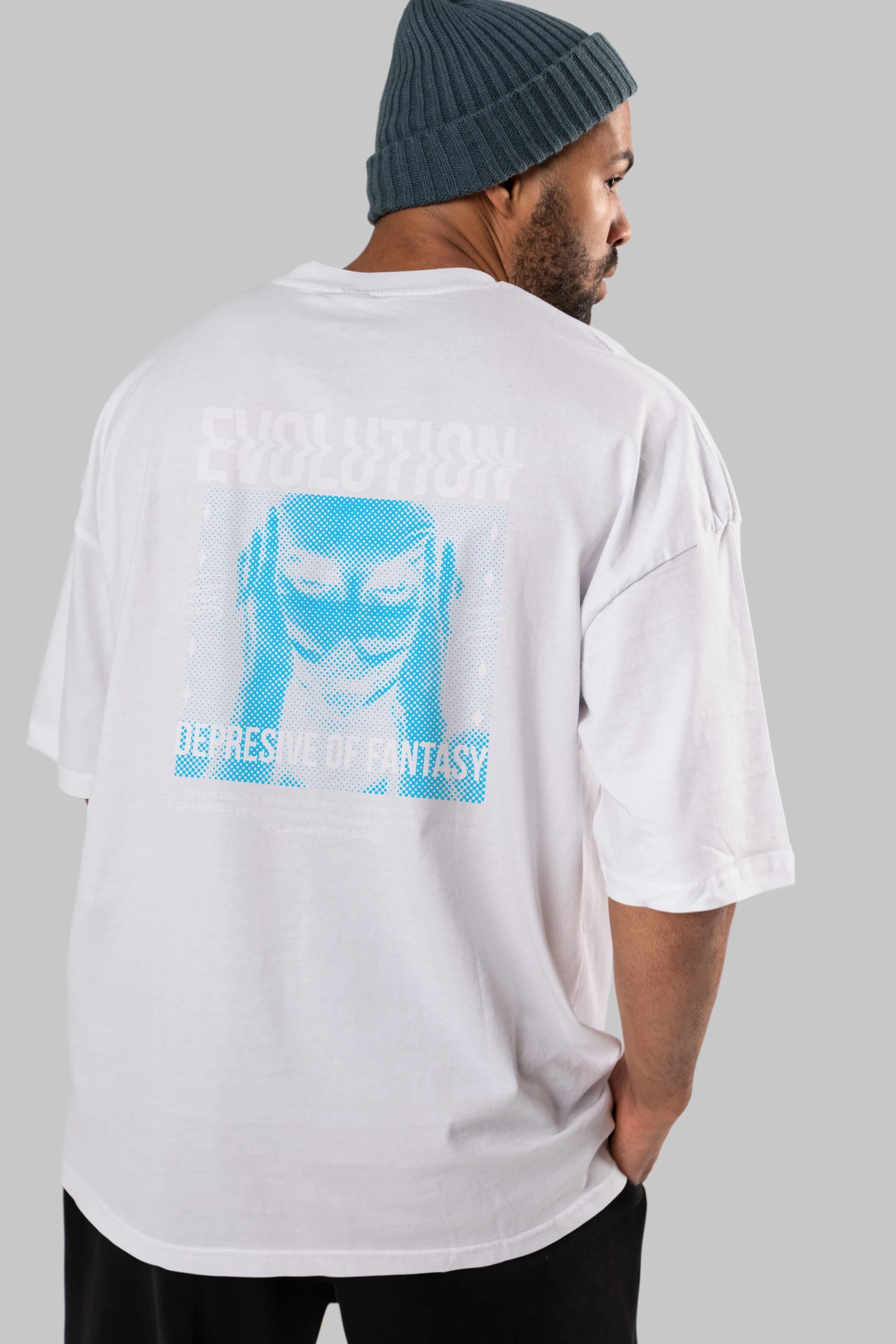 Evolution Arka Baskılı Oversize t-shirt Erkek Kadın Unisex