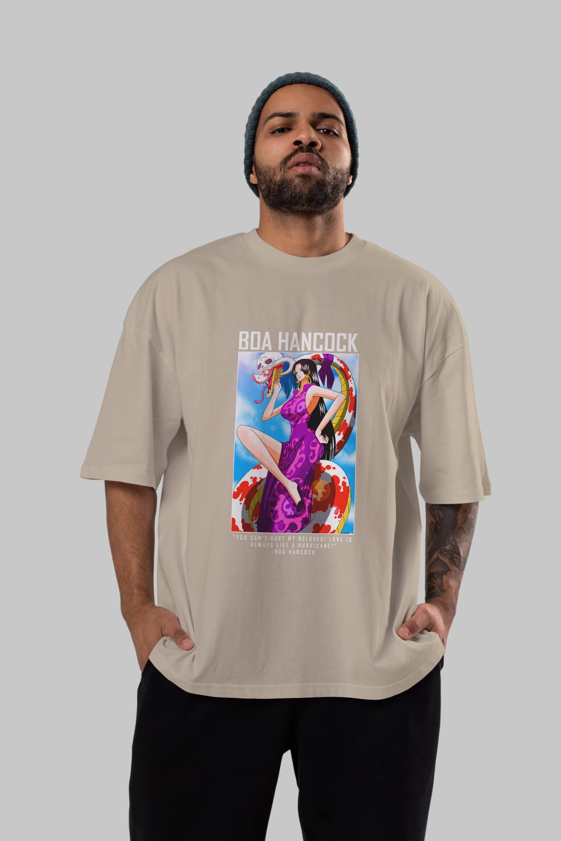 Boa Hancock Anime Ön Baskılı Oversize t-shirt Erkek Kadın Unisex