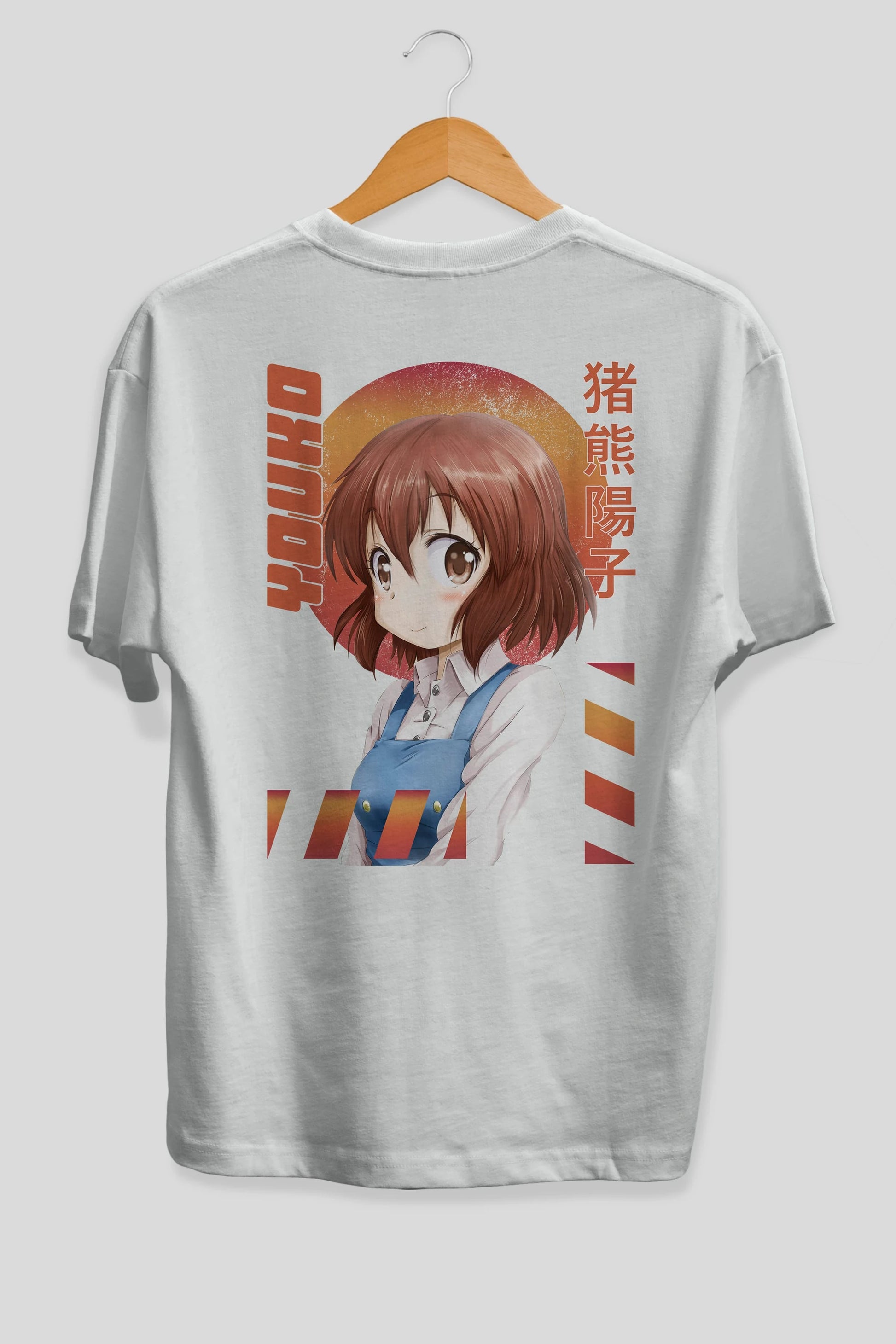 Youko Inokuma 5 Anime Arka Baskılı Oversize t-shirt Erkek Kadın Unisex
